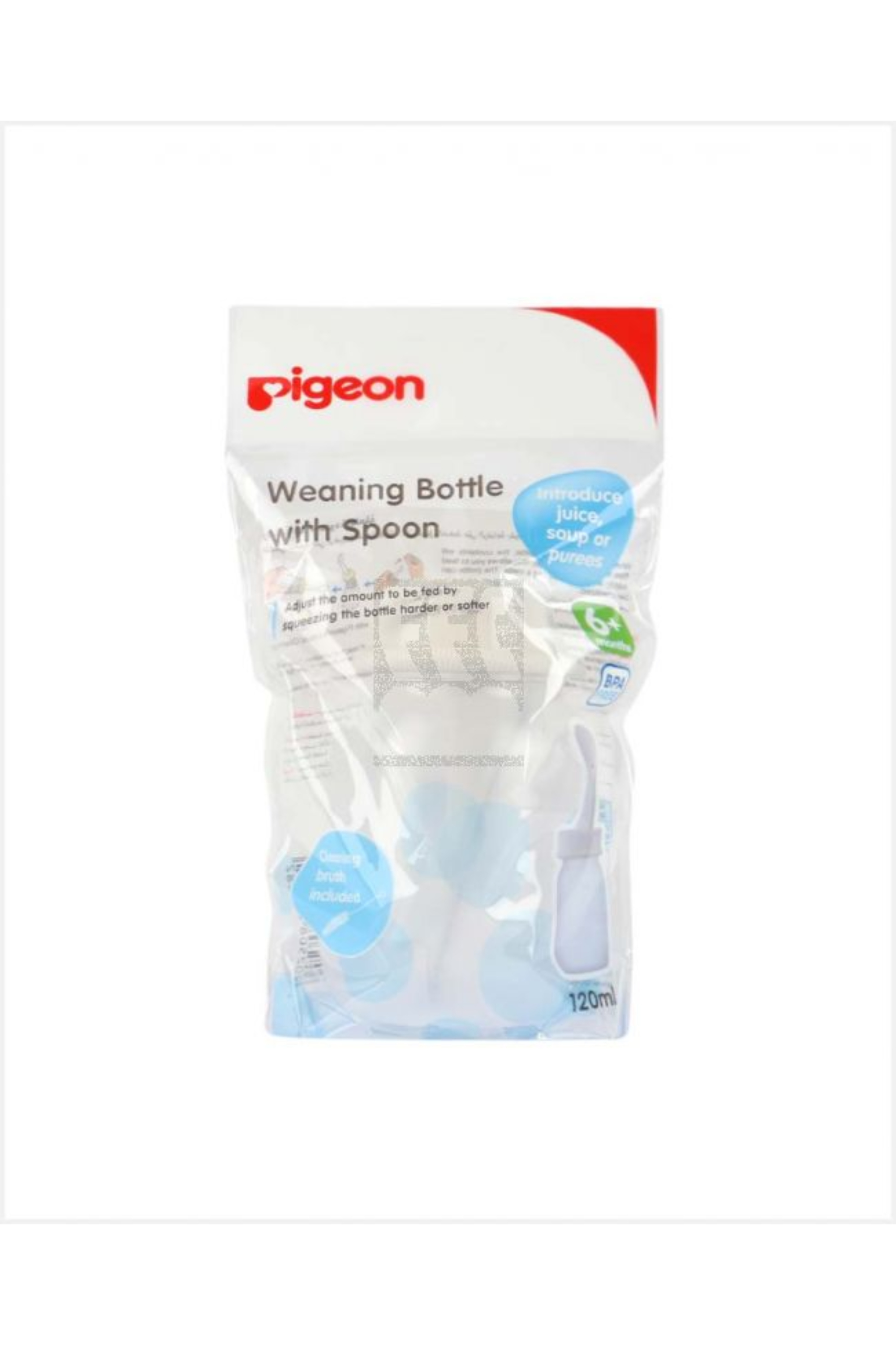 PIGEON WEAN. BOT.W/SPOON 120ML D328