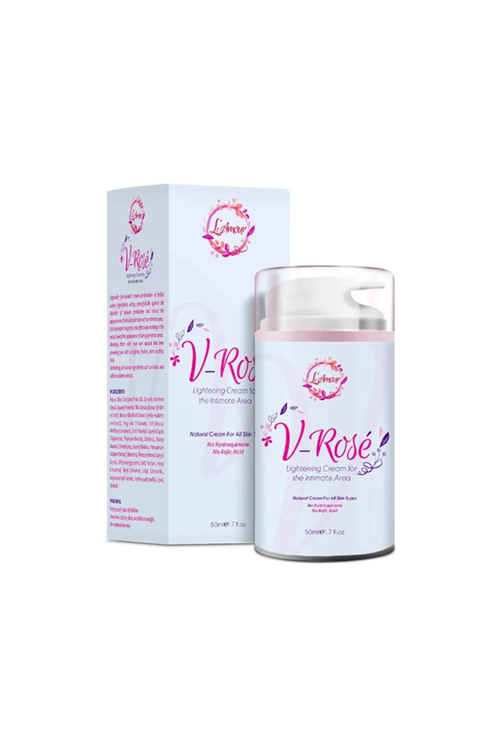 Lamour V-rose Whitening Cream For Intimate Area 50ml