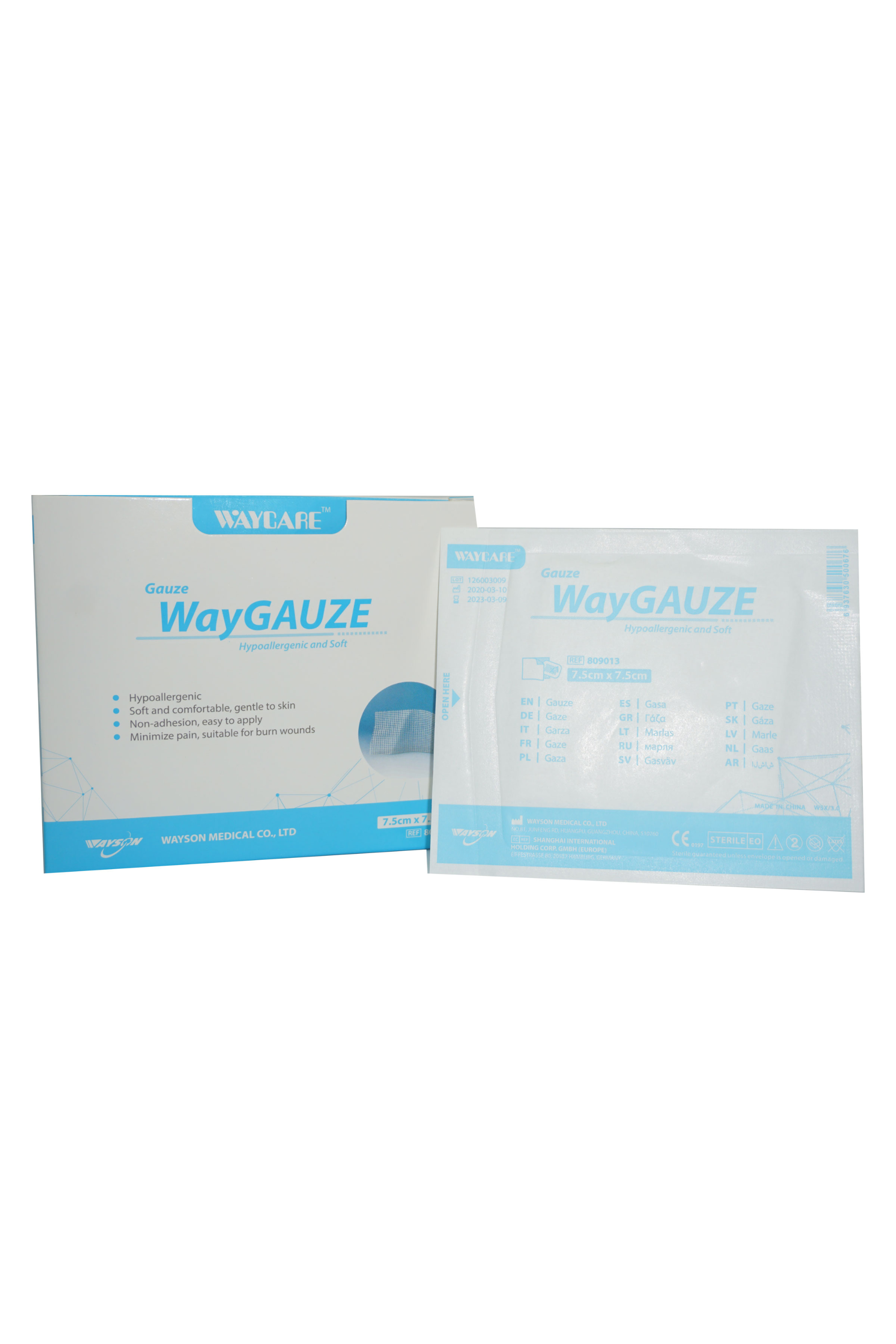 WAYCARE GAUZE SWAB 12PLY (7.5CM X 7.5CM)  50'S