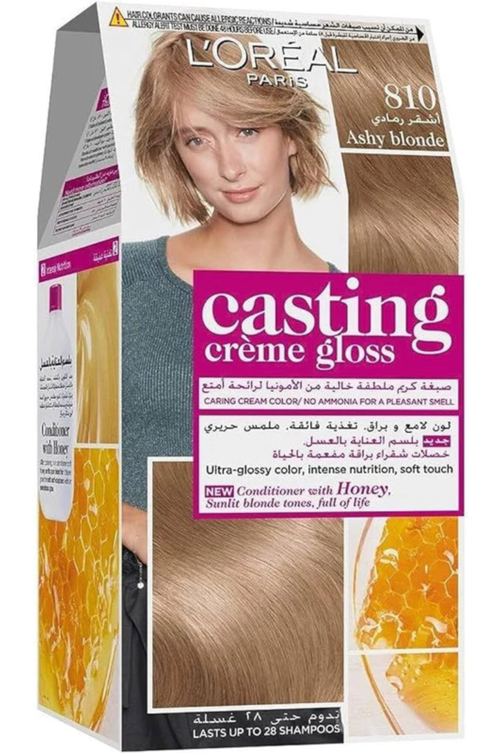 LOREAL CASTING CREME GLOSS 810 ASHY BLONDE HAIR COLOR AF 180 ML