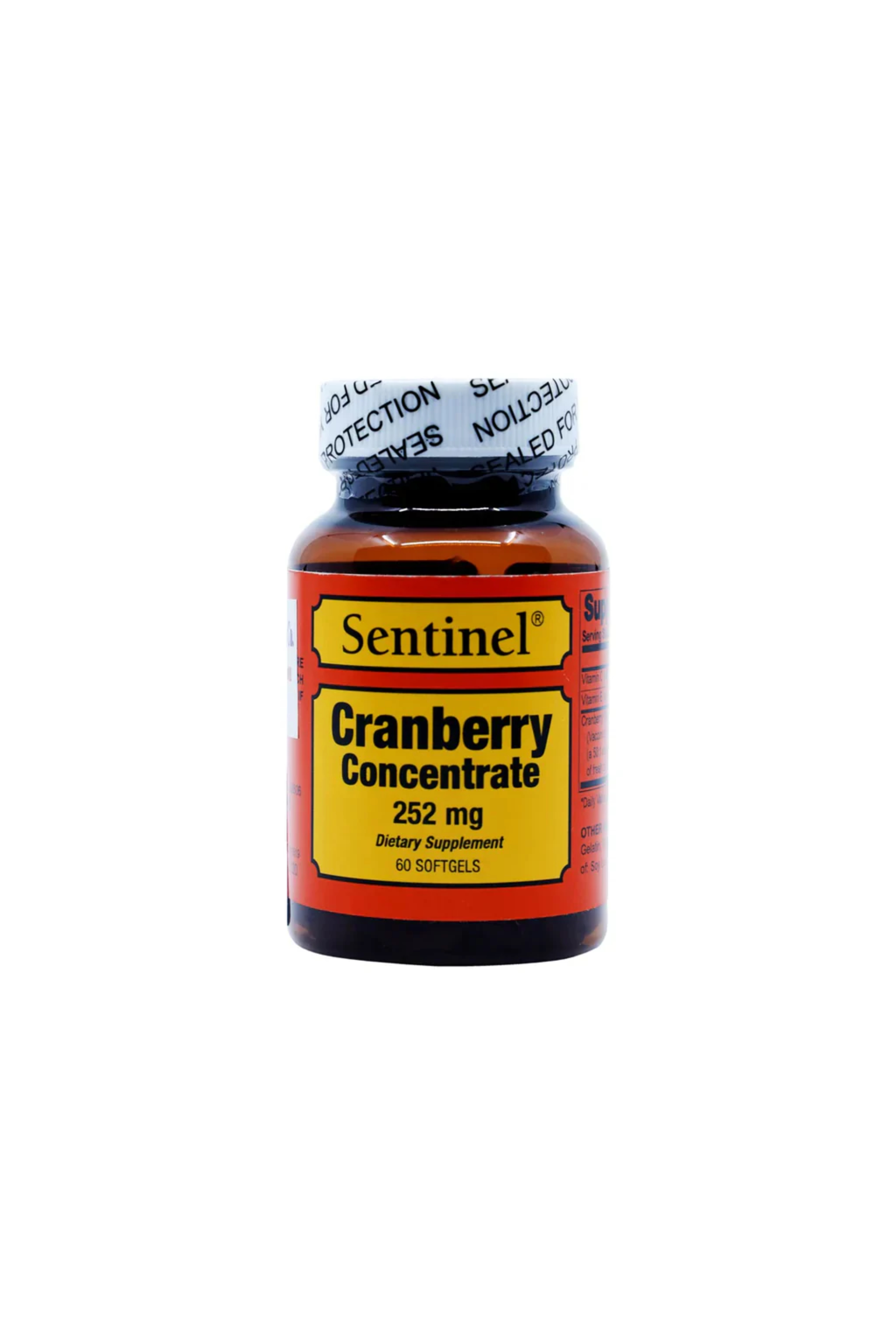 SENTINEL CRANBERRY 252 GM CAP 60`S