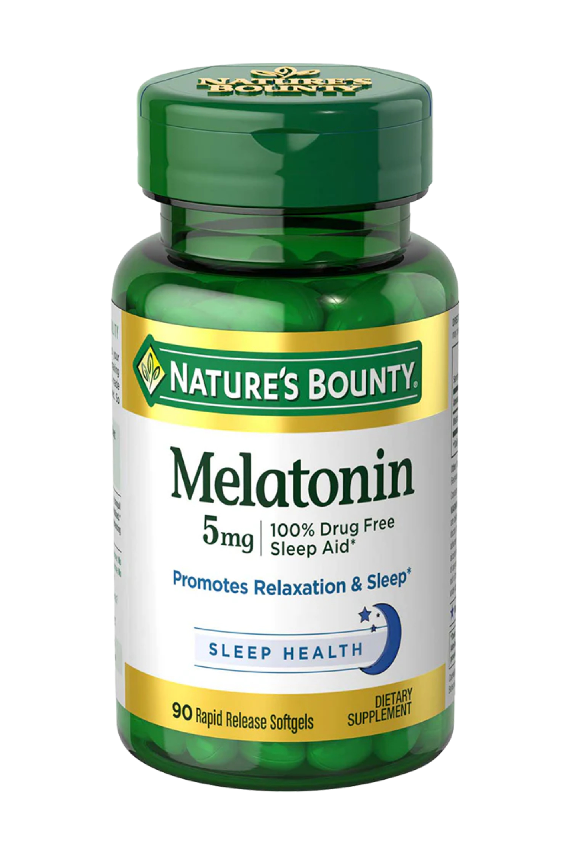 NATURE'S BOUNTY MELATONIN 5MG MAX/STRENGHT 90'S