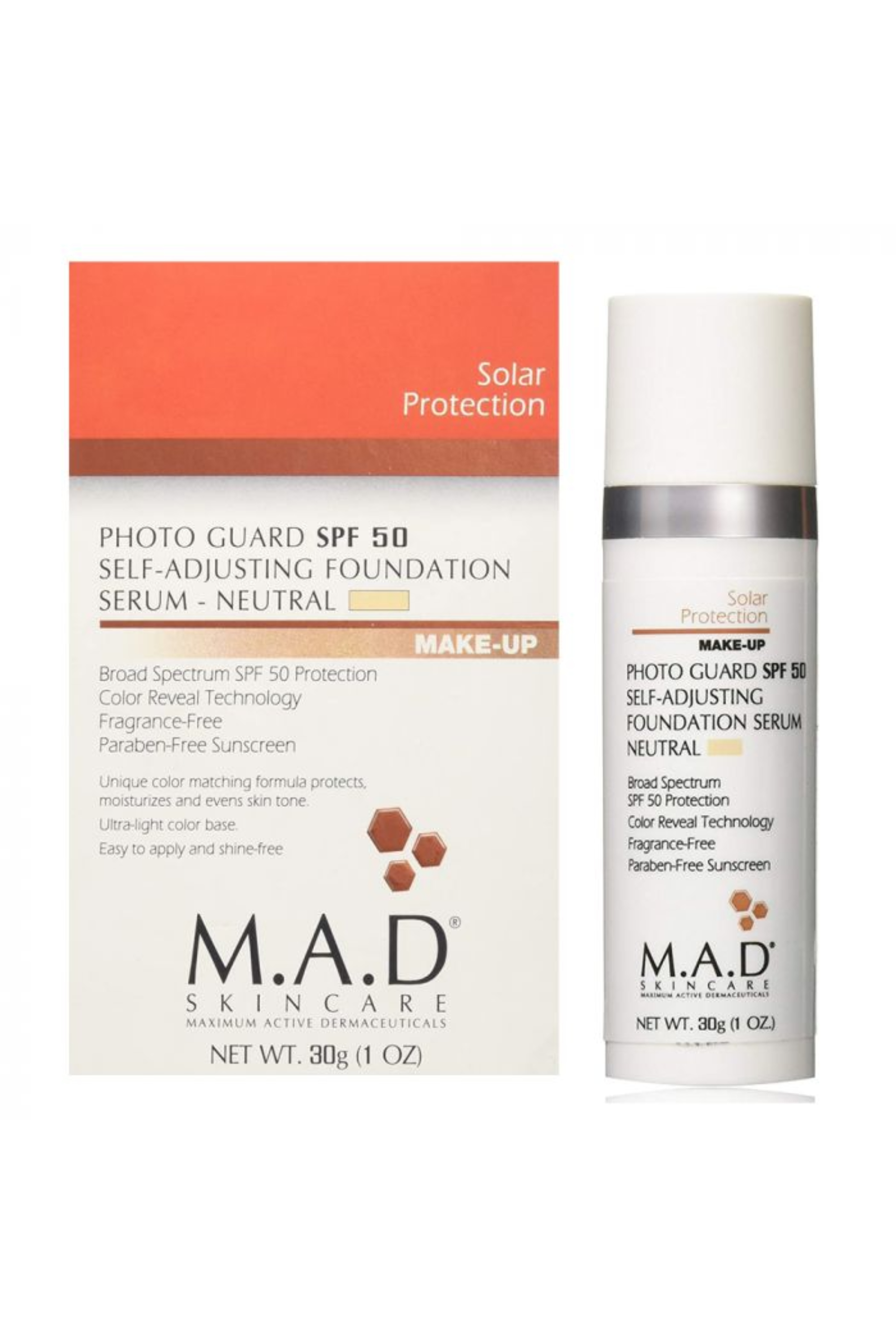 MAD PHOTO GUARD SPF-SELF- ADJ. FOUNDATION SERUM-NE 30GM