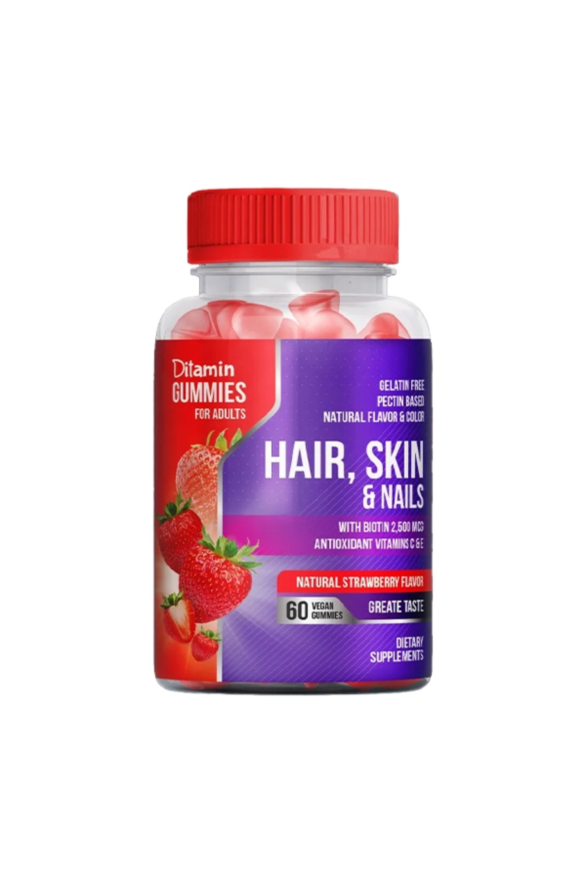 DITAMIN ADULVIT HAIR,SKIN & NAILS  60S GUMMIES