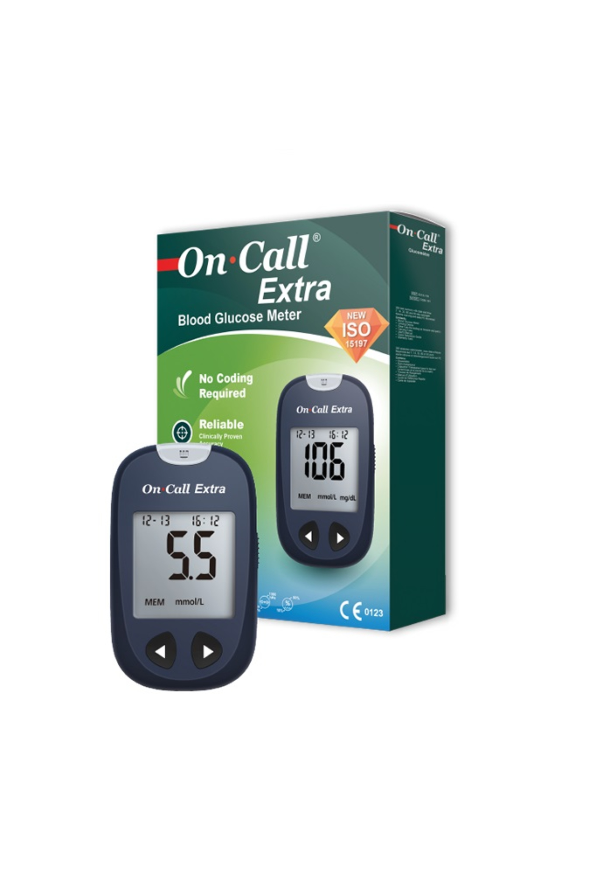 ON CALL EXTRA BLOOD GLUCOMETER + 50 STRIPS