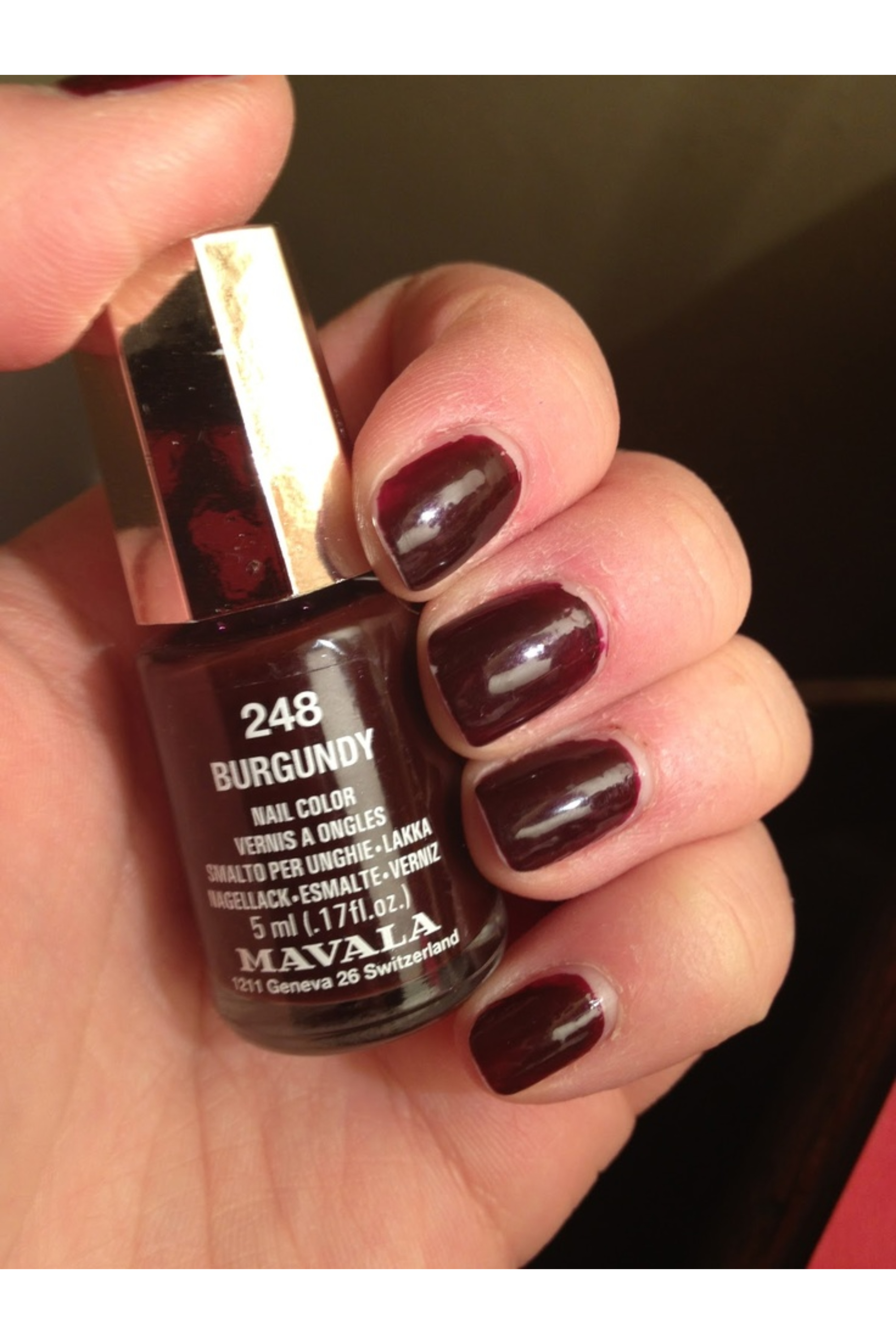 MAVALA NAIL POLISH BURGUNDY 248 5ML