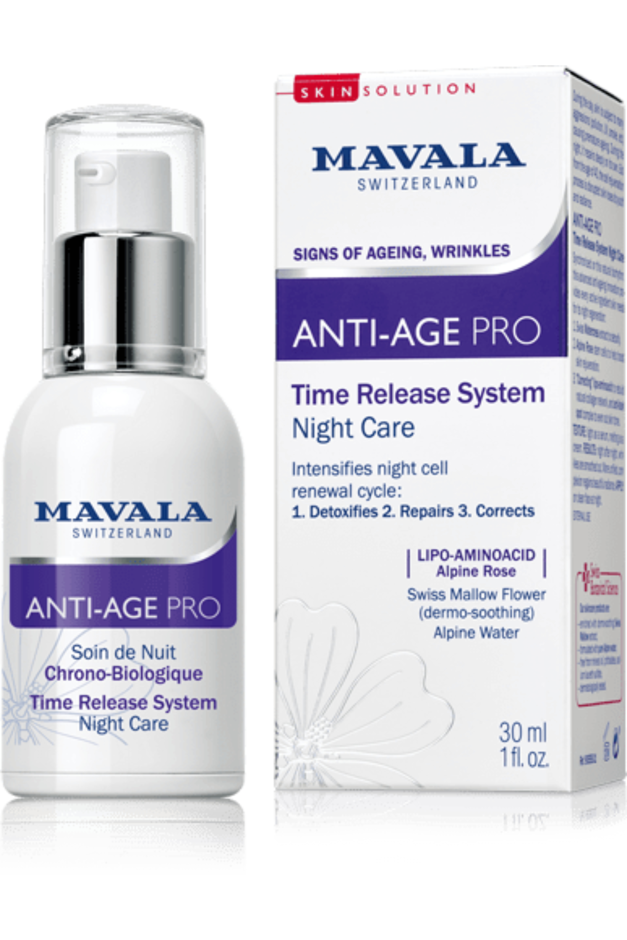 MAVALA SWISS SKIN SOL. ANTI/AGE NIGHT CARE CREAM 30ML 