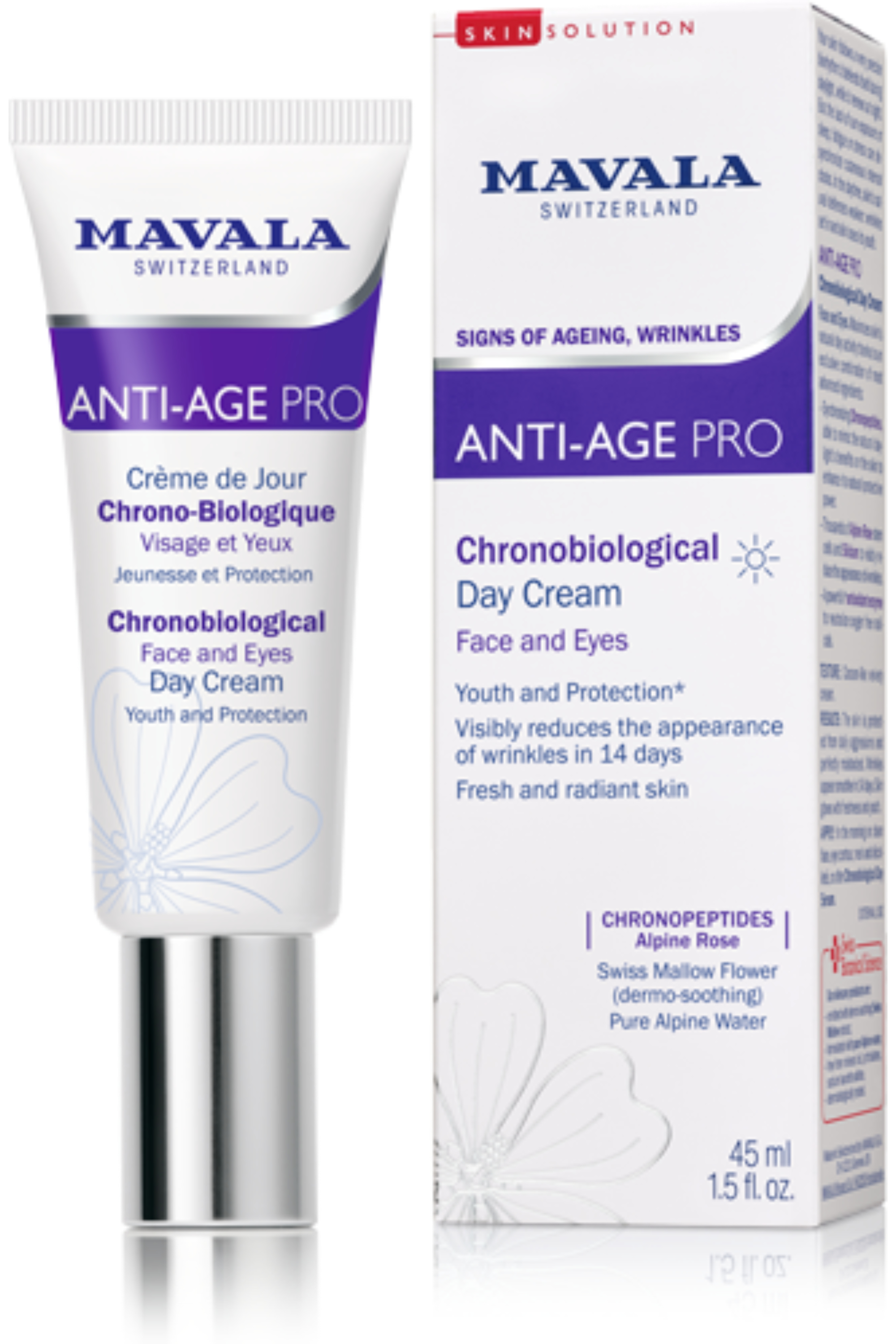 MAVALA SWISS SKIN SOL. ANTI-AGE PRO CHRONOBIOLOGY DAY CREAM 45ML