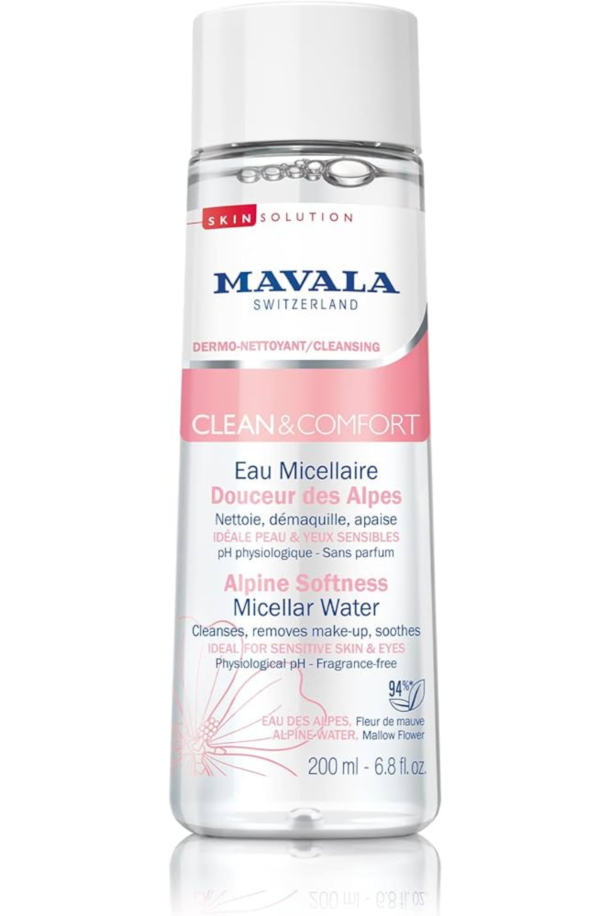 MAVALA SWISS SKIN SOL.CLEAN AND COMFORT ALPINE MICELLAR WATER 200ML