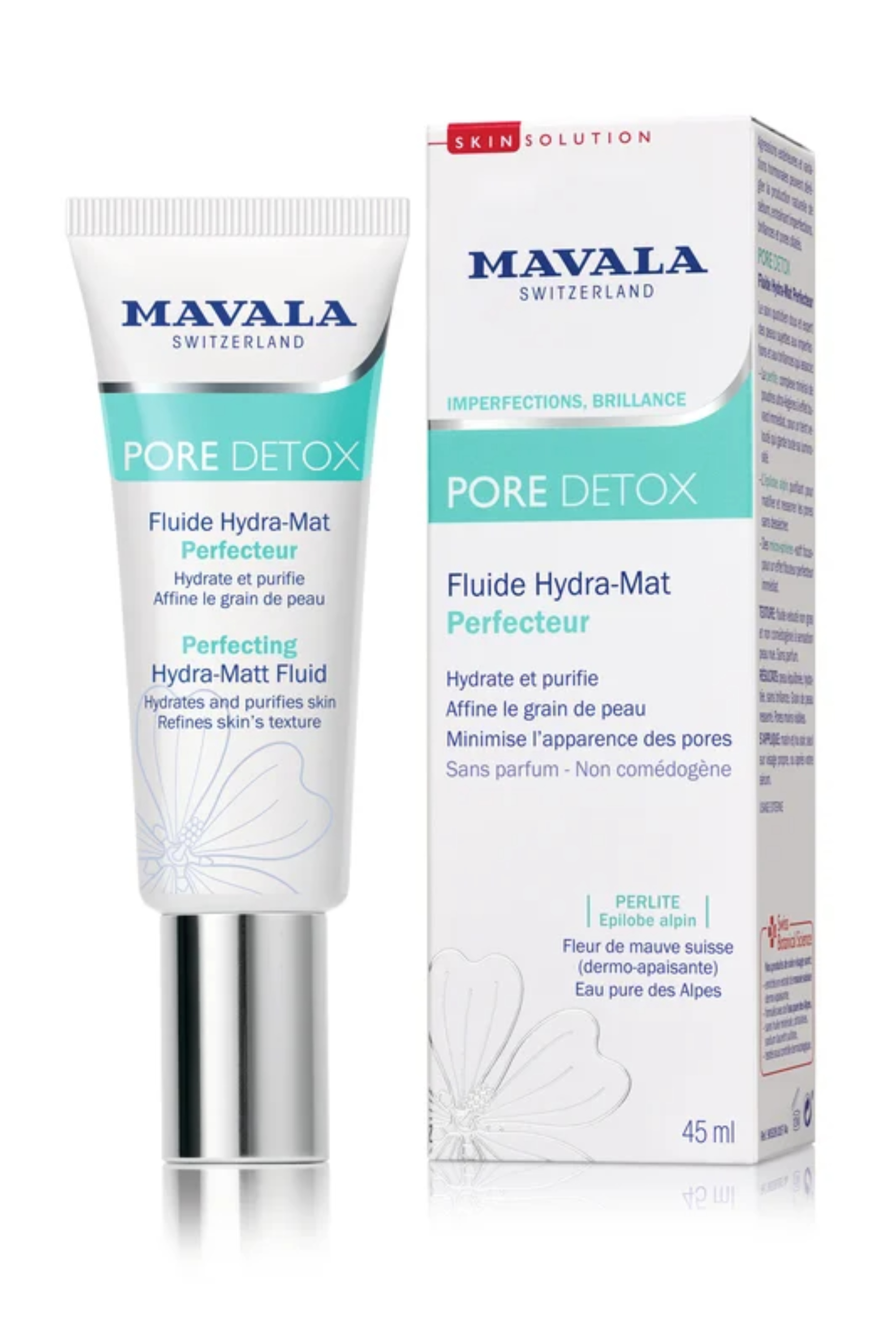 MAVALA SWISS SKIN SOL. PORE DETOX PREFECTING HYDRA-MATT FLUID 45ML
