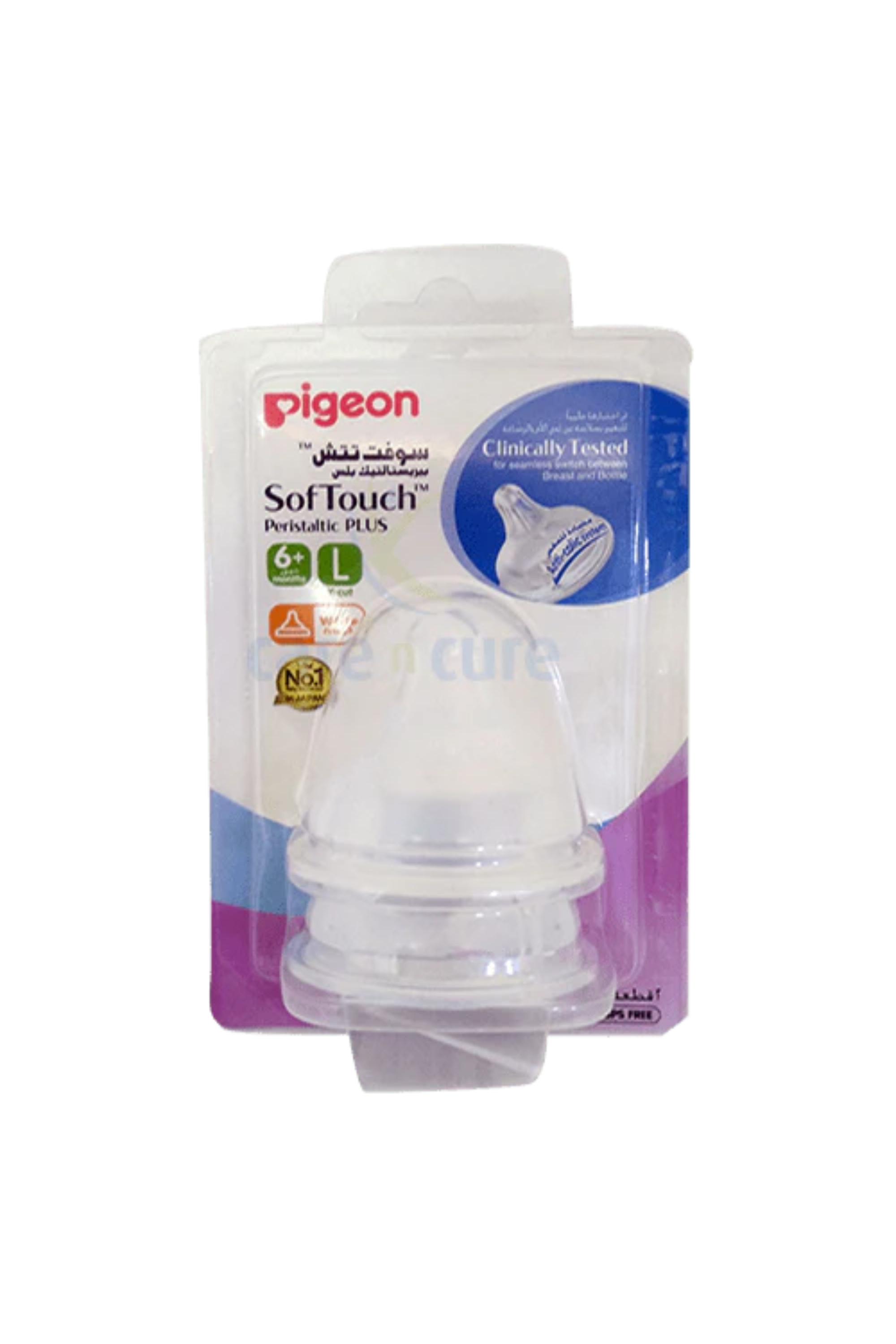 PIGEON SOFTOUCH NIPPLE WN L 2'S B01869