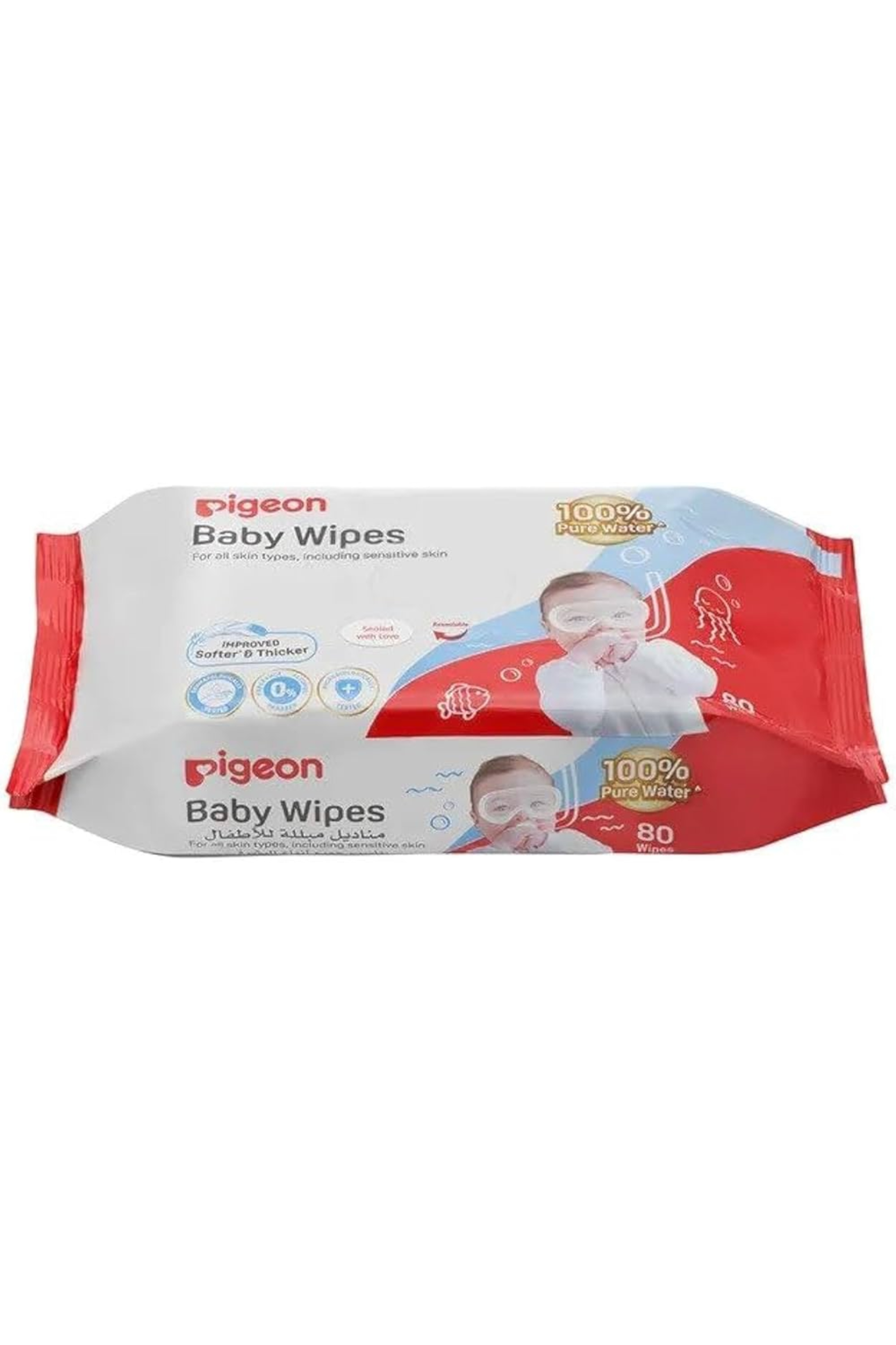 PIGEON BABY WIPES 80S PURE WATER FLIP TOP 79499