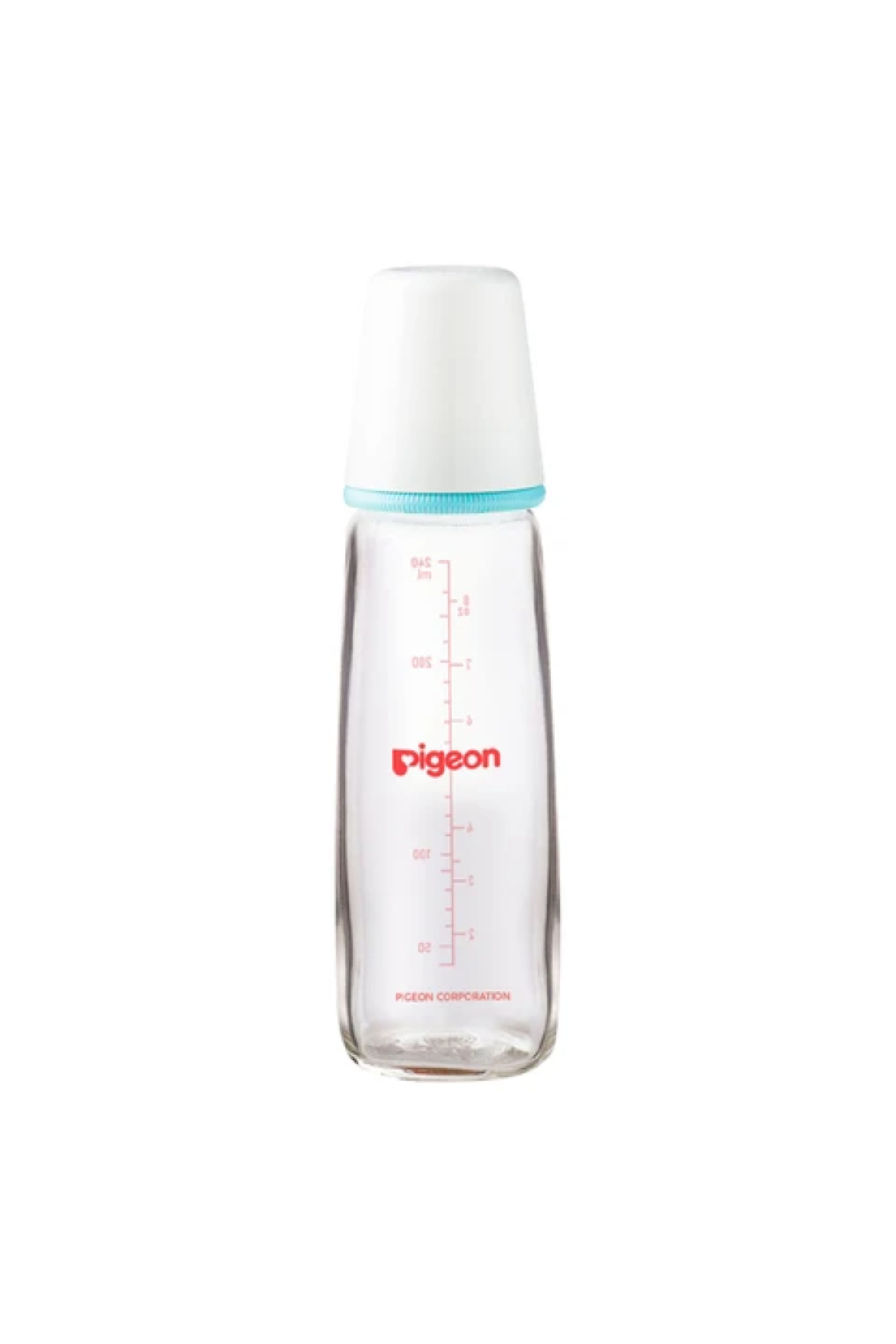 PIGEON GLASS NURSER 240 ML WHITE  (A290)