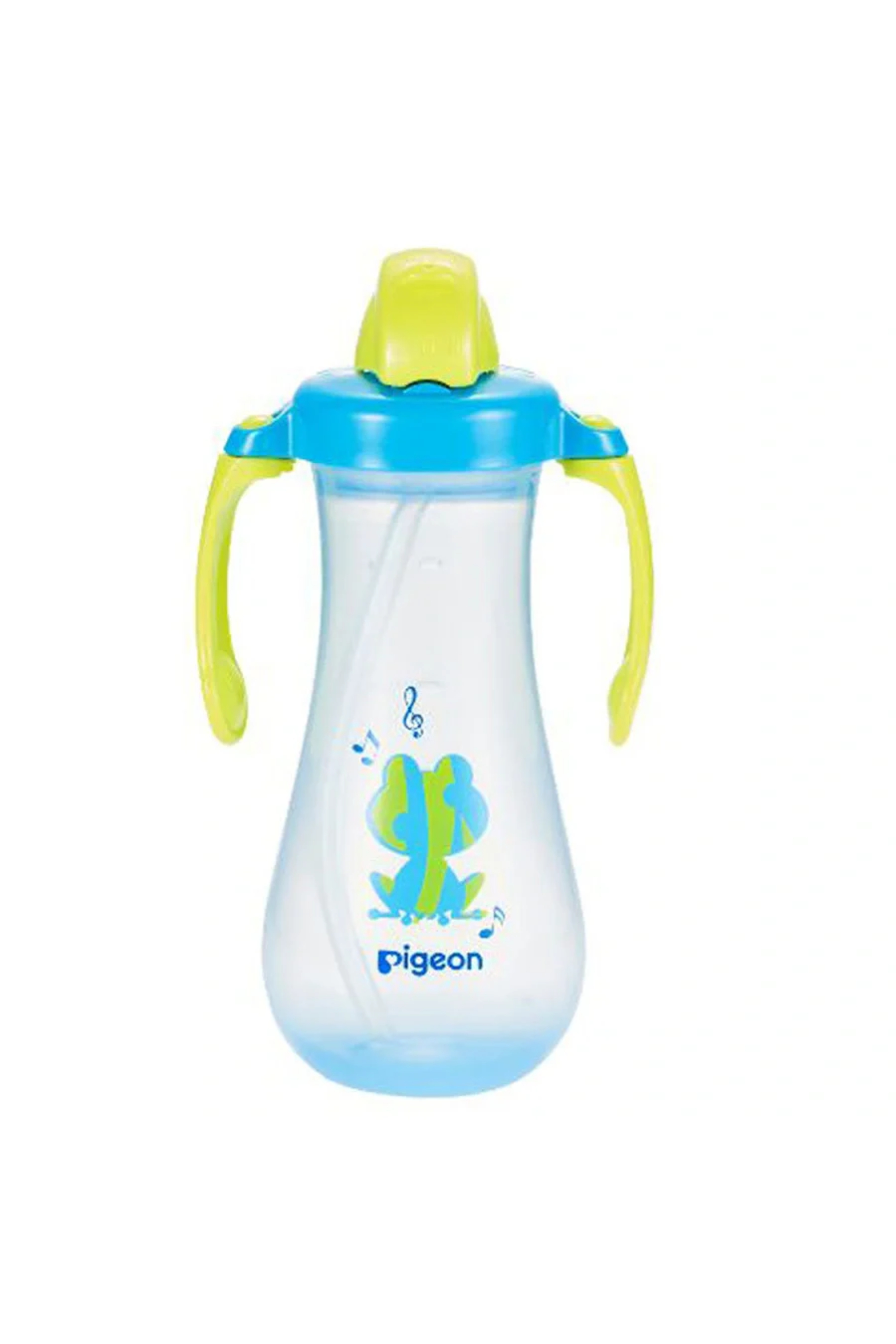 PIGEON TALL STRAW BOTTLE BLUE 26215