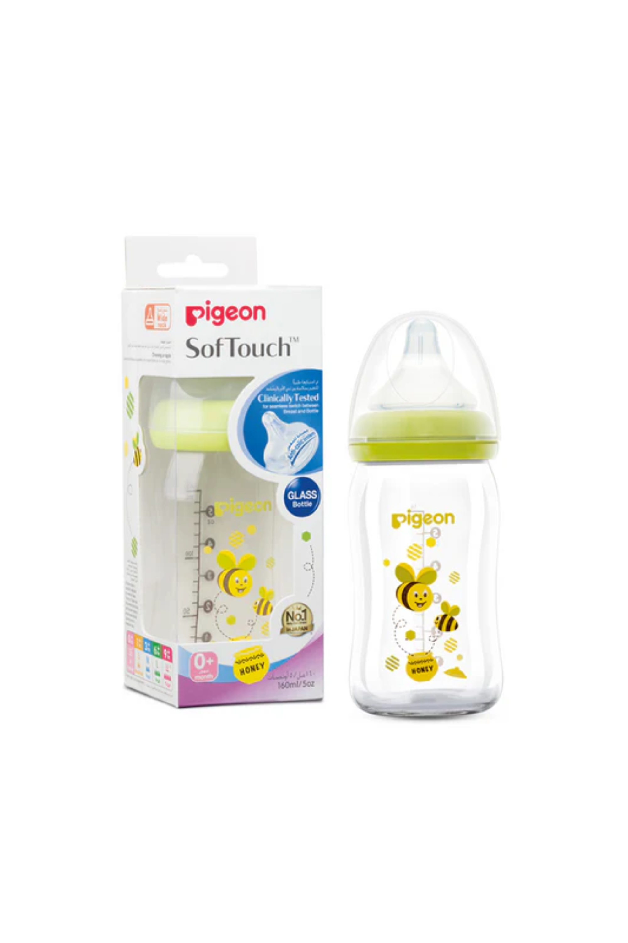 PIGEON GLASS WN BOTTLE 240ML A26746