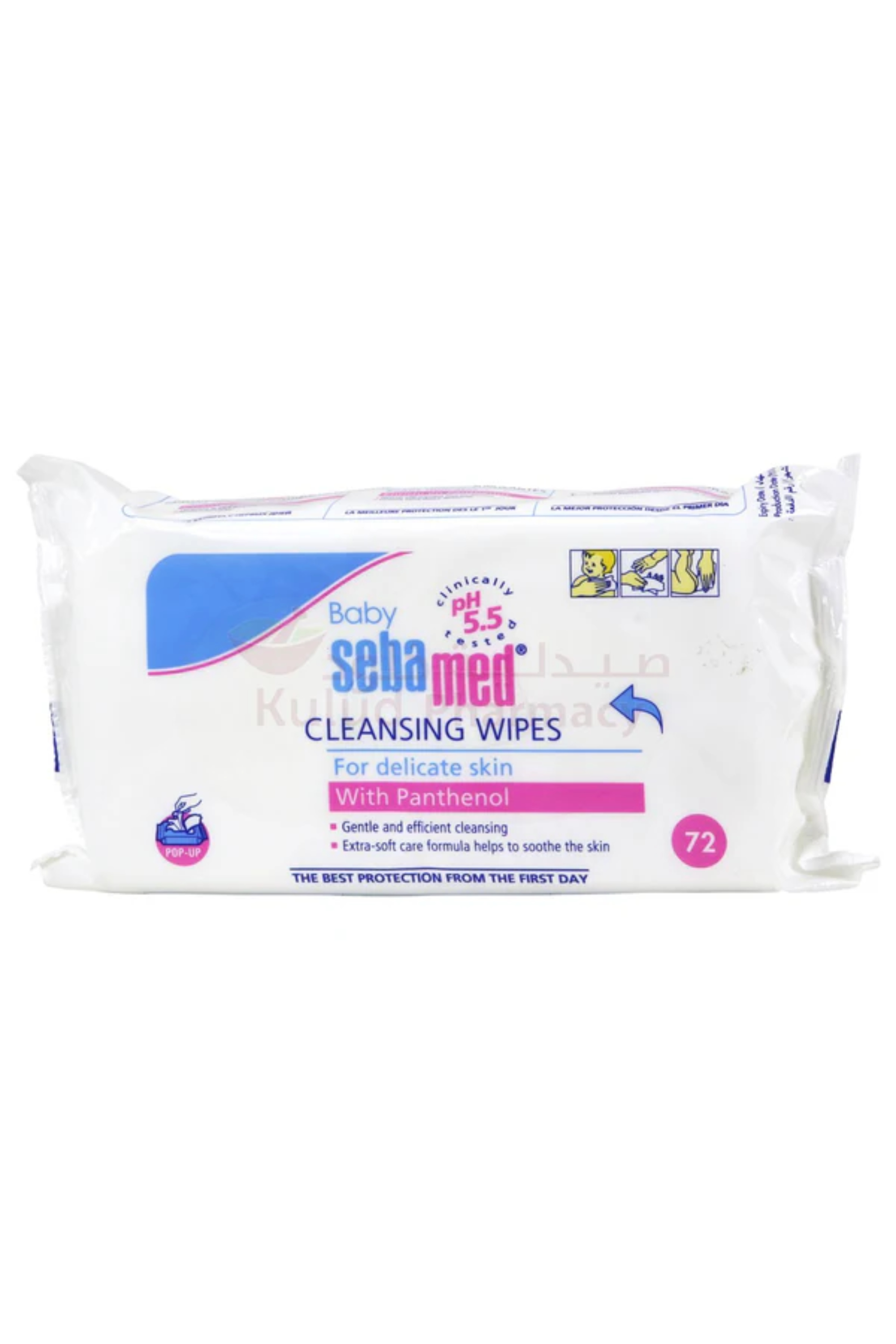 Sebamed Baby Cleansing Wipes W / Panthenol 72 Pcs