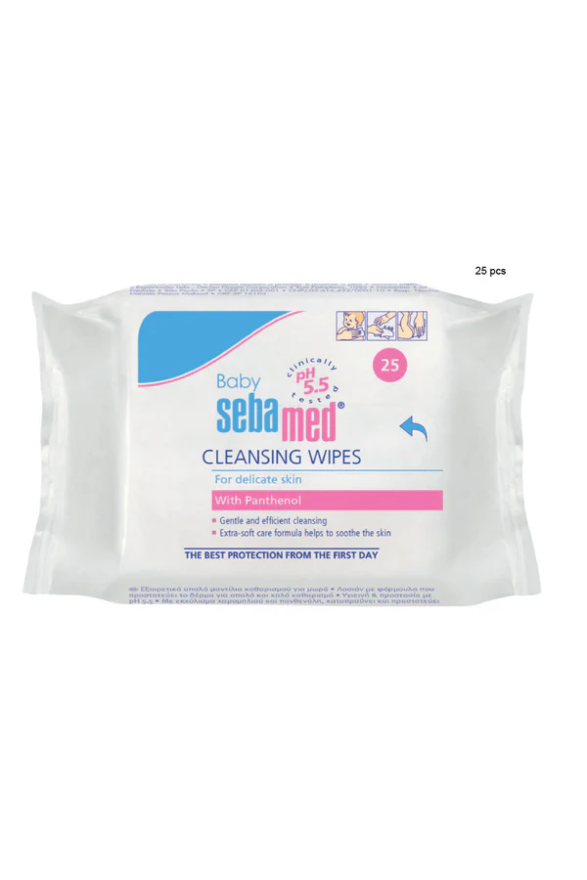 Sebamed Baby Cleansing Wipes W/Panthenol 25 Pcs