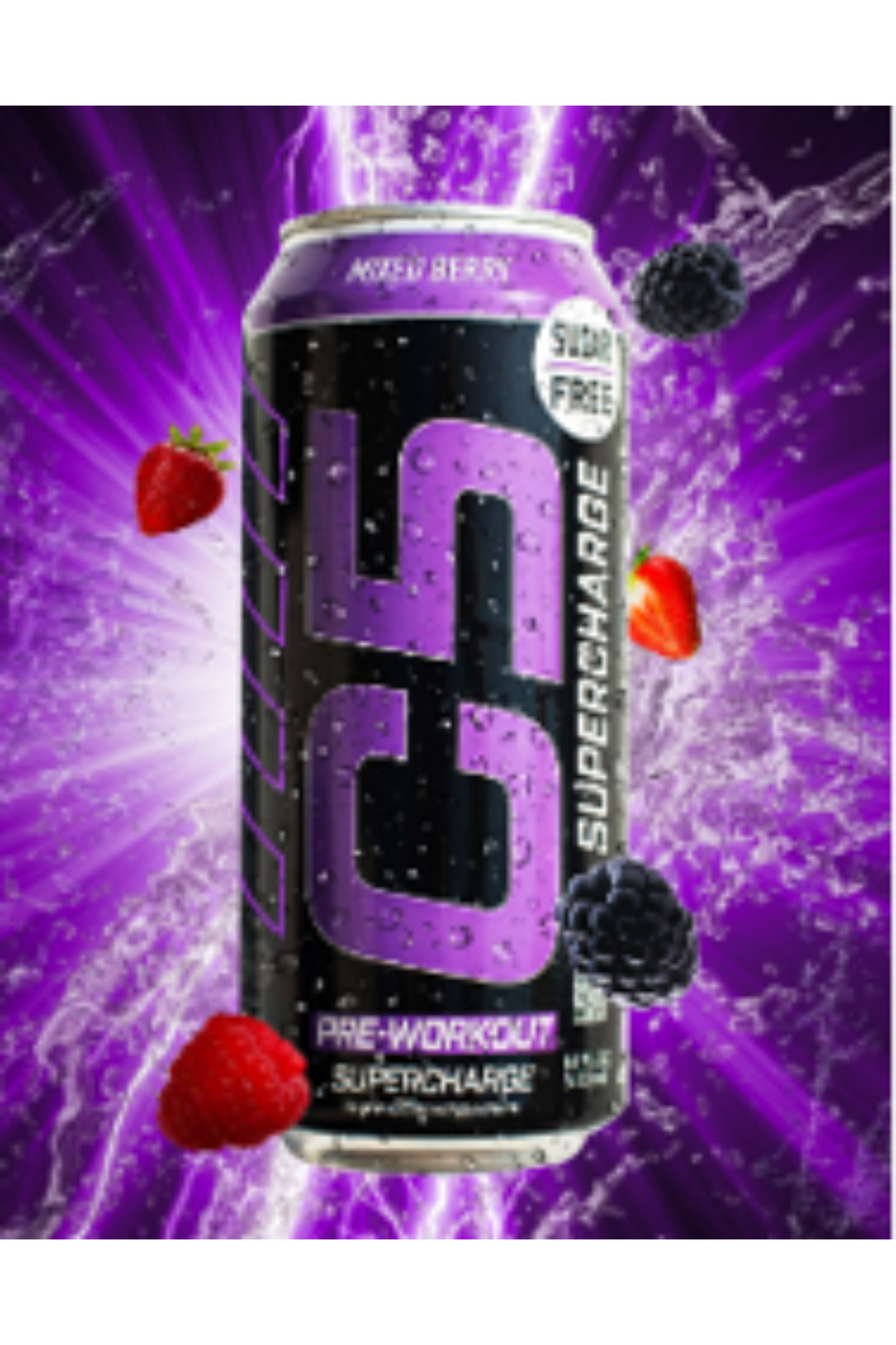 C5 PRE-WORKOUT SUPERCHARGE 473ML MIXED BERRY sugar free