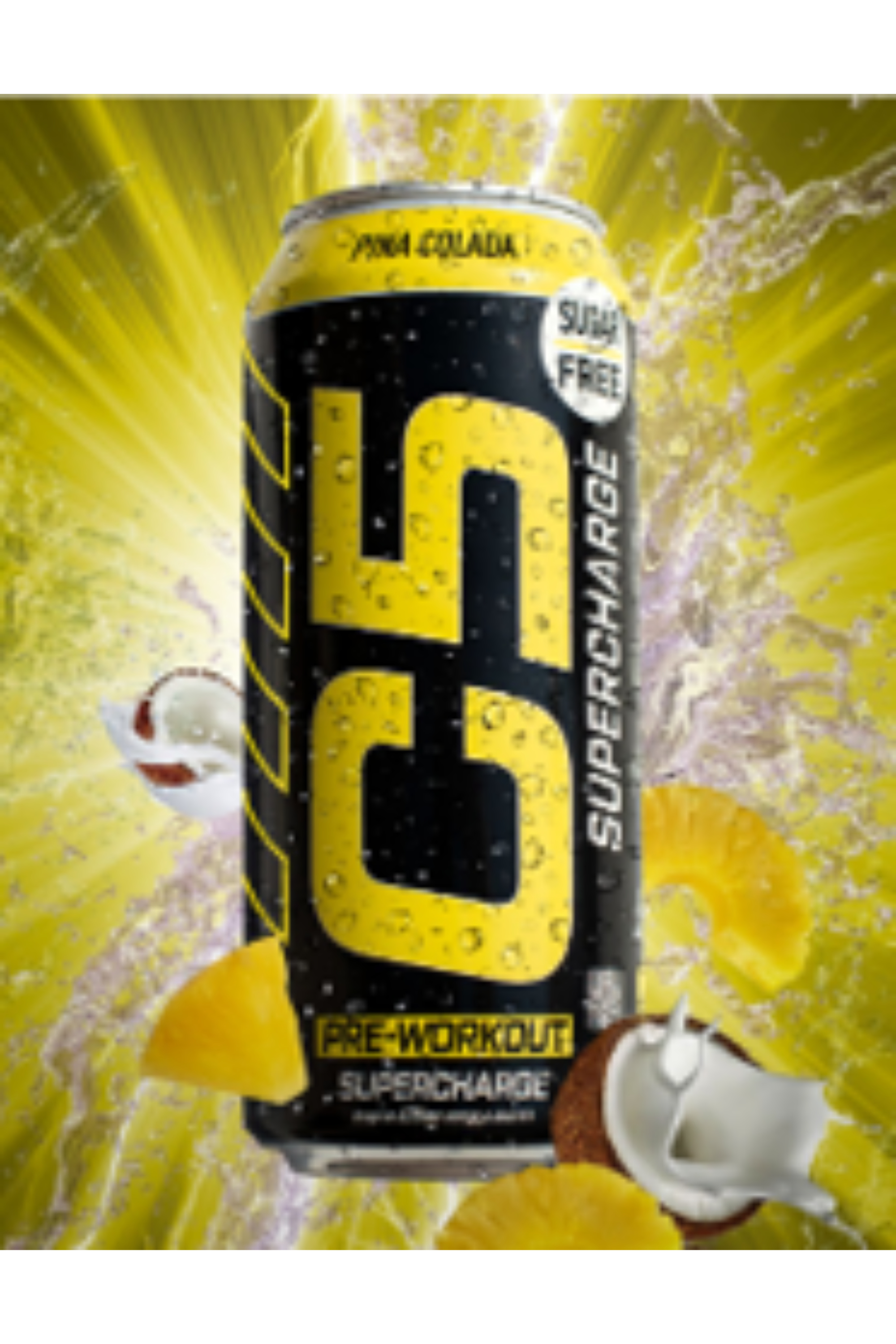 C5 PRE-WORKOUT SUPERCHARGE 473ML PINA COLADA sugar free