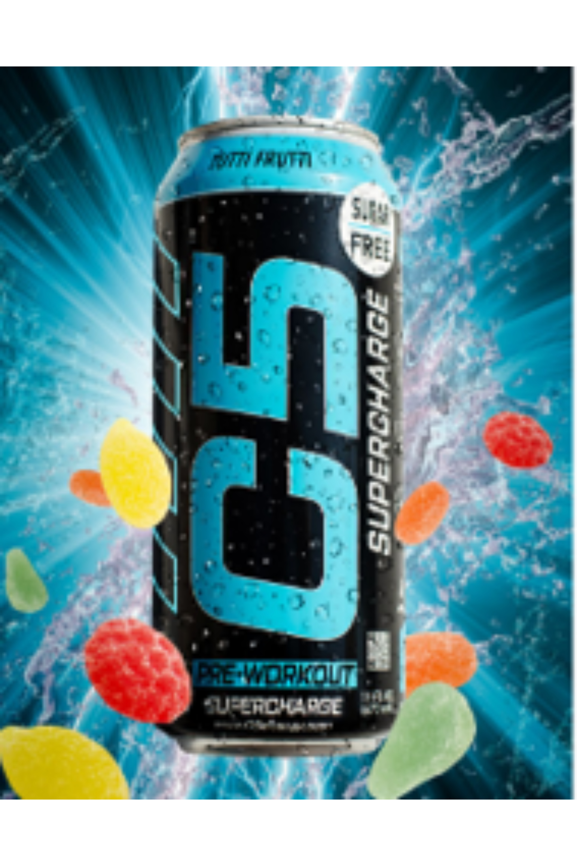 C5 PRE-WORKOUT SUPERCHARGE 473ML TUTTI FRUTTI SUGAR FREE