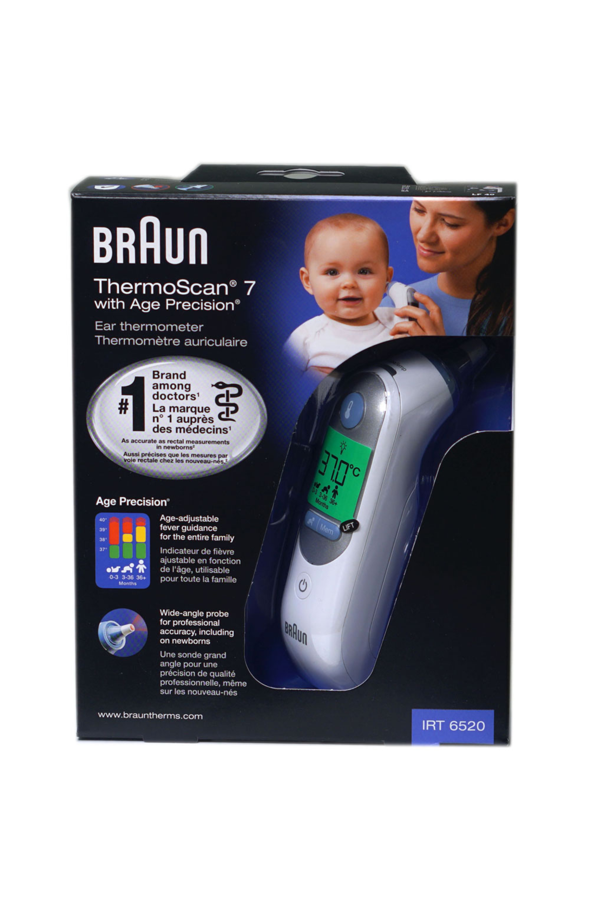 BRAUN KAZ-IRT 6520 EAR THERMOMETER AGE PRECISION (KZ035-0)