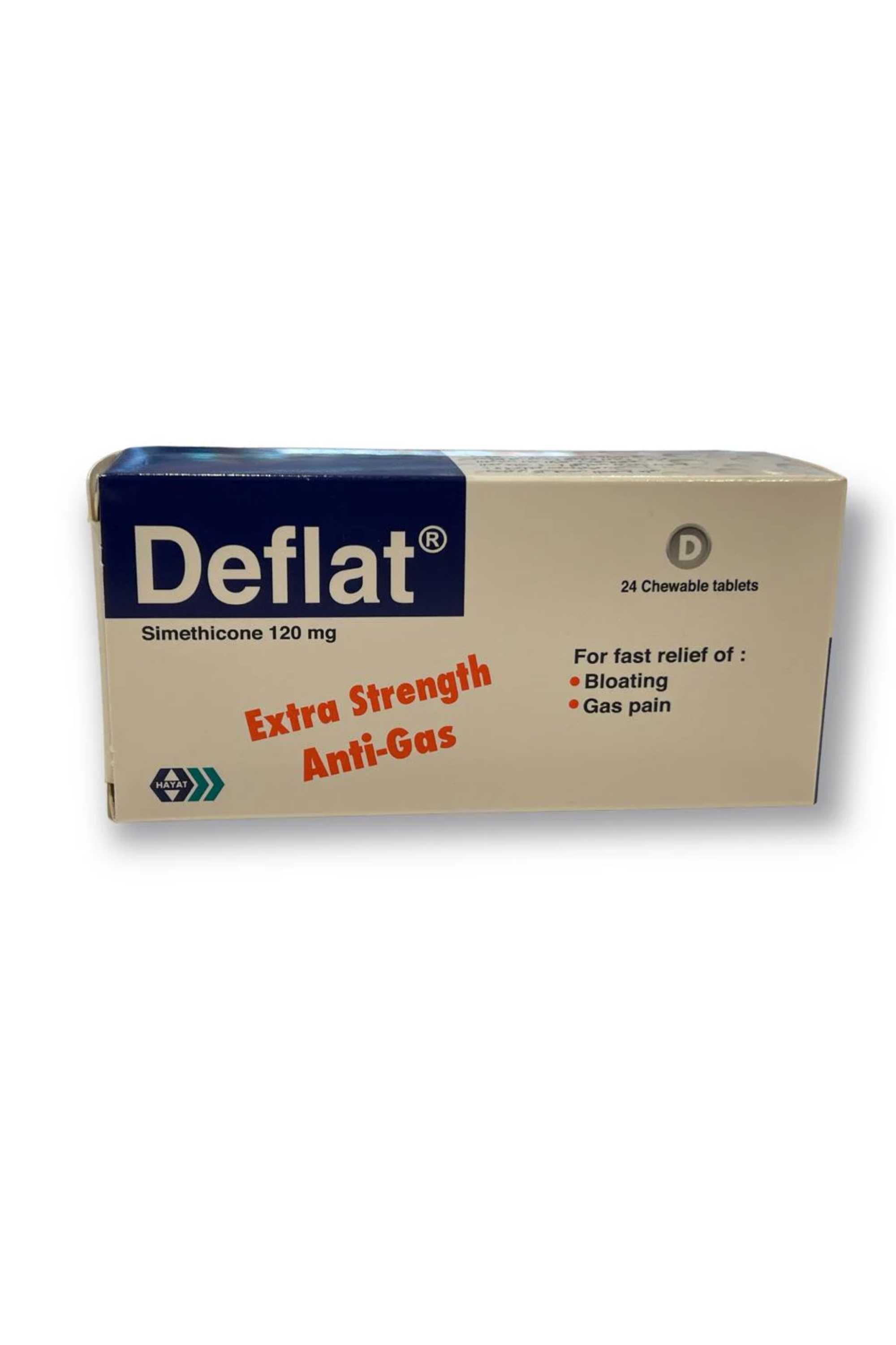 DEFLAT CHEW 120MG TAB 24'S