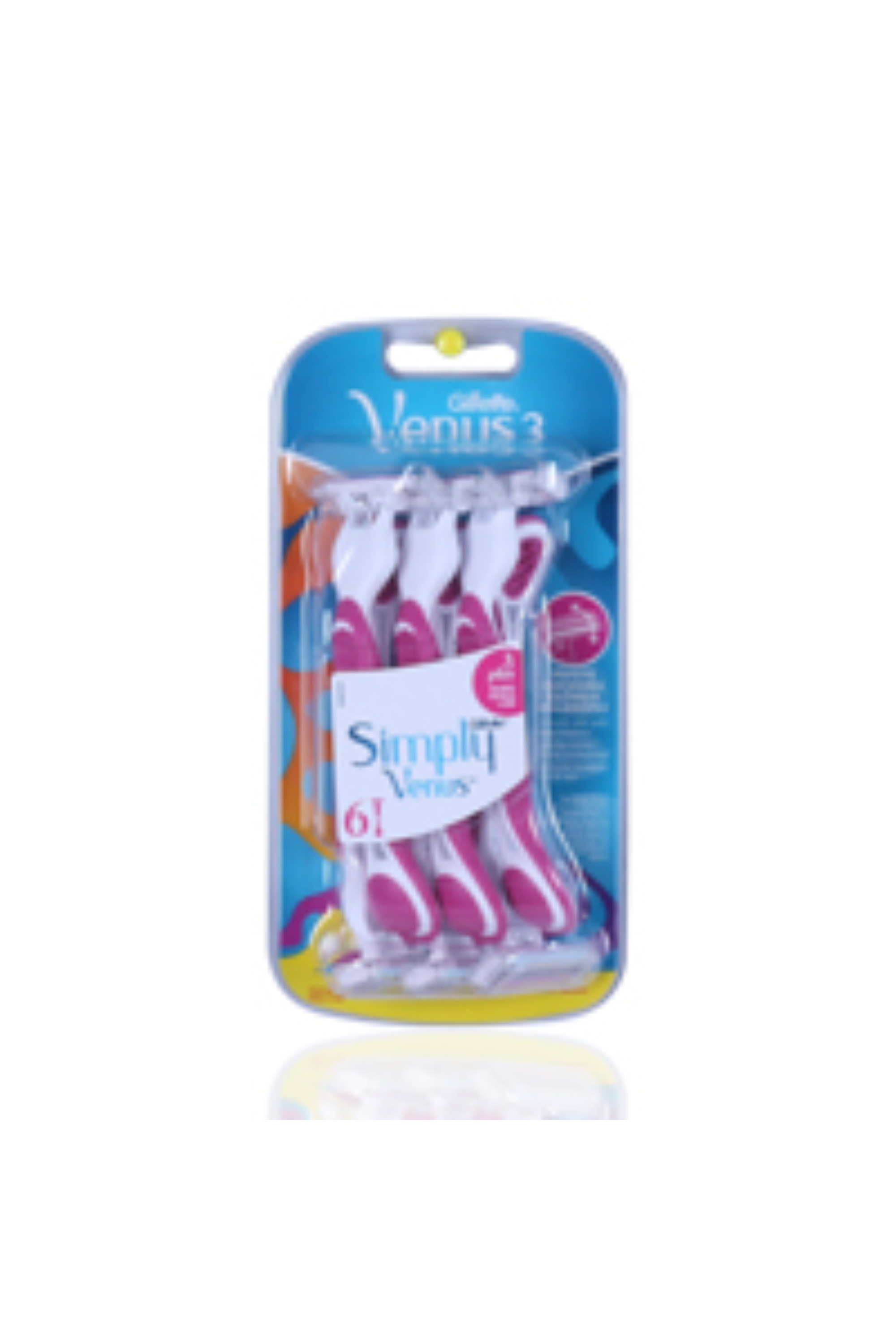 GILLETTE SIMPLY VENUS 3PLUS PINK 6'S