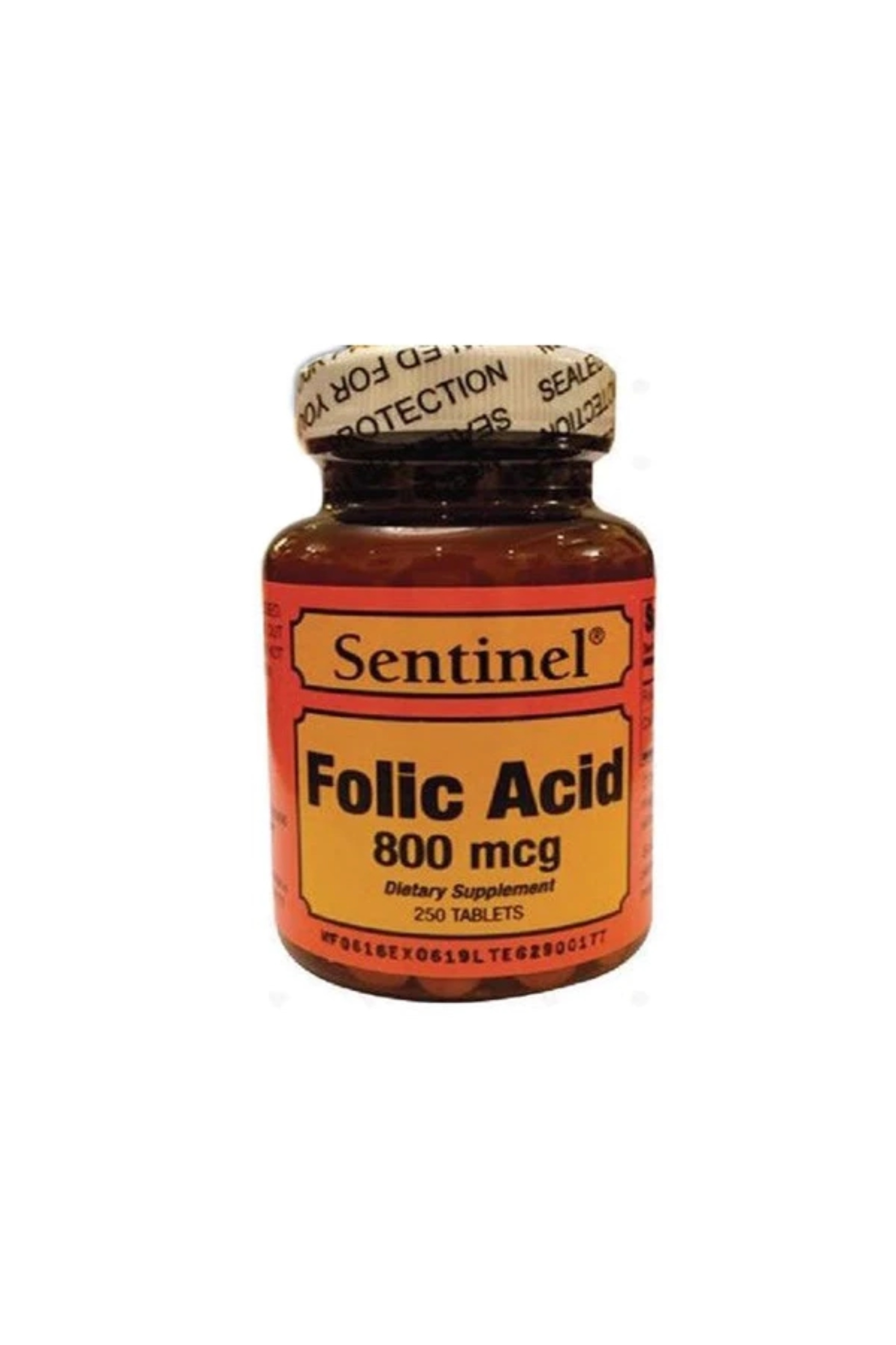 SENTINEL FOLIC ACID 800MG TAB 250'S