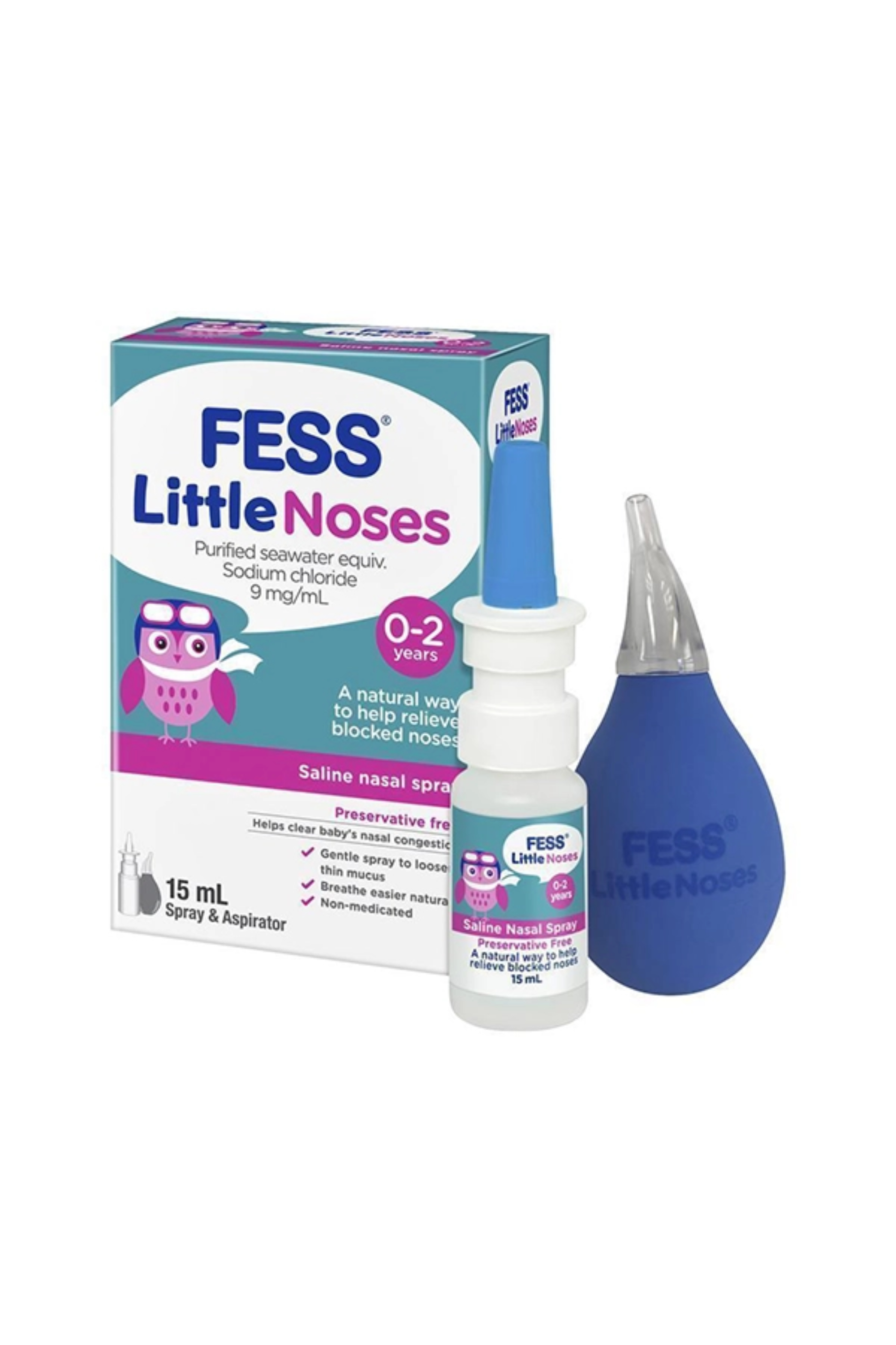 FESS LITTLE NOSE SPRAY 15ML + ASPIRATOR