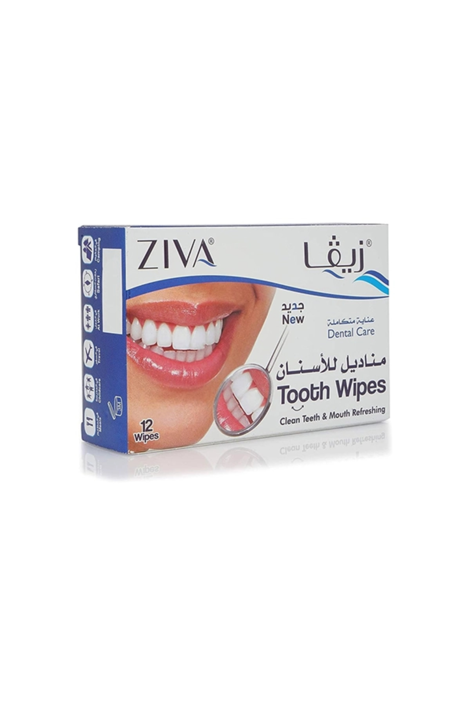 ZIVA TOOTH WIPES 12 SACHETS (ZW028)