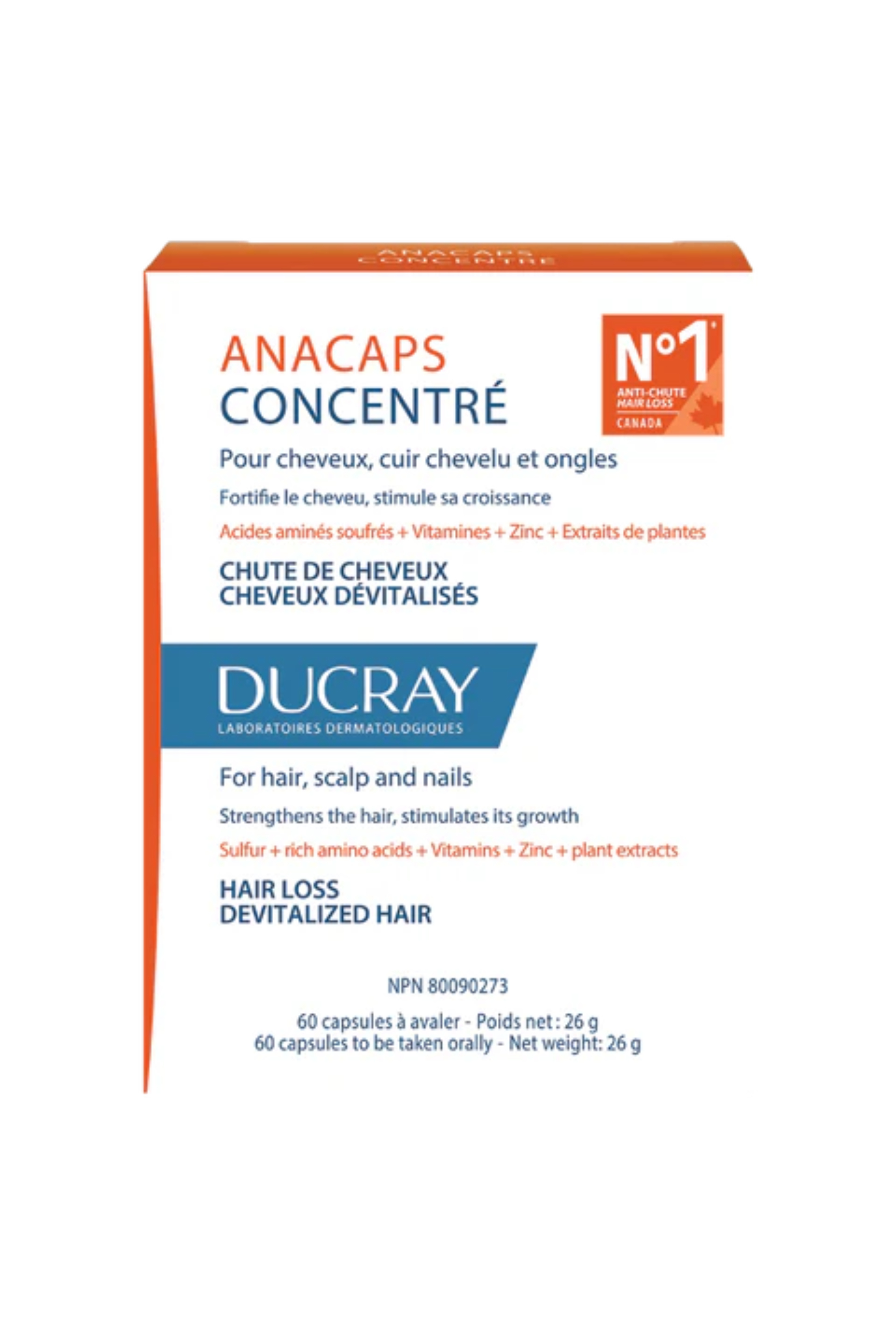 DUCRAY ANACAPS CONCENTRATE CAP 60'S