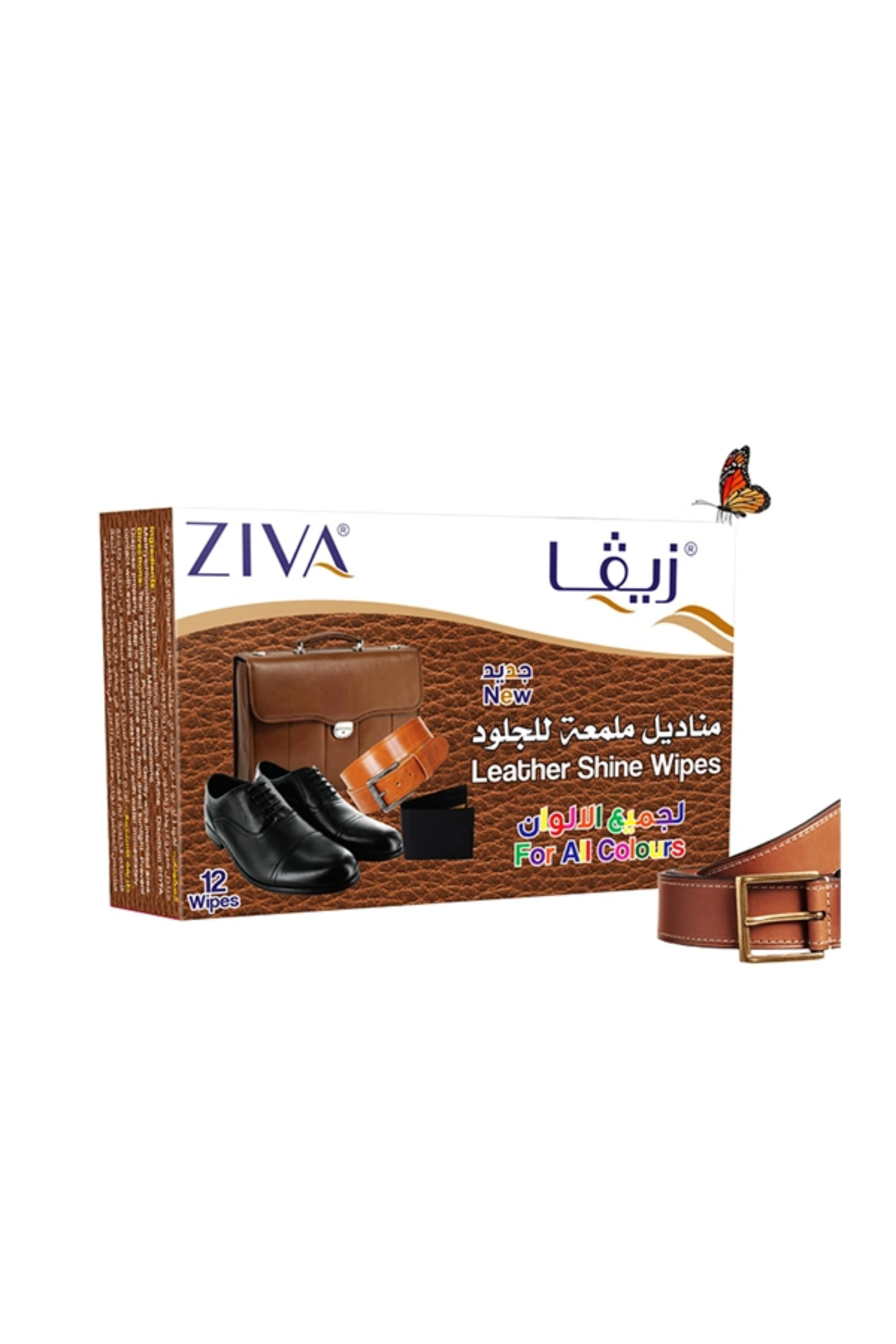 ZIVA LEATHER SHINE WIPES 12 SACHET (ZW024)