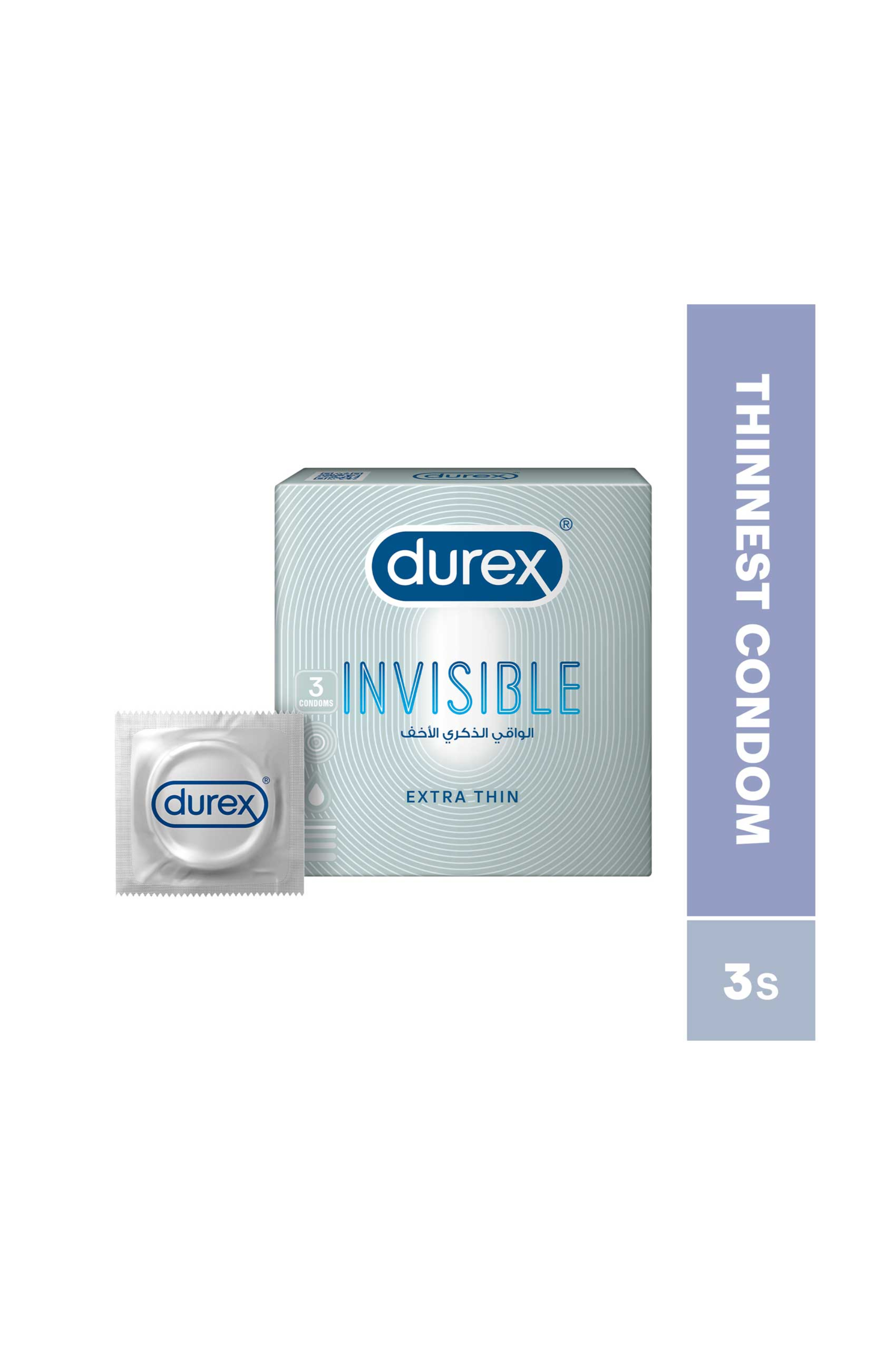 DUREX INVISIBLE CONDOM 3'S 12X24