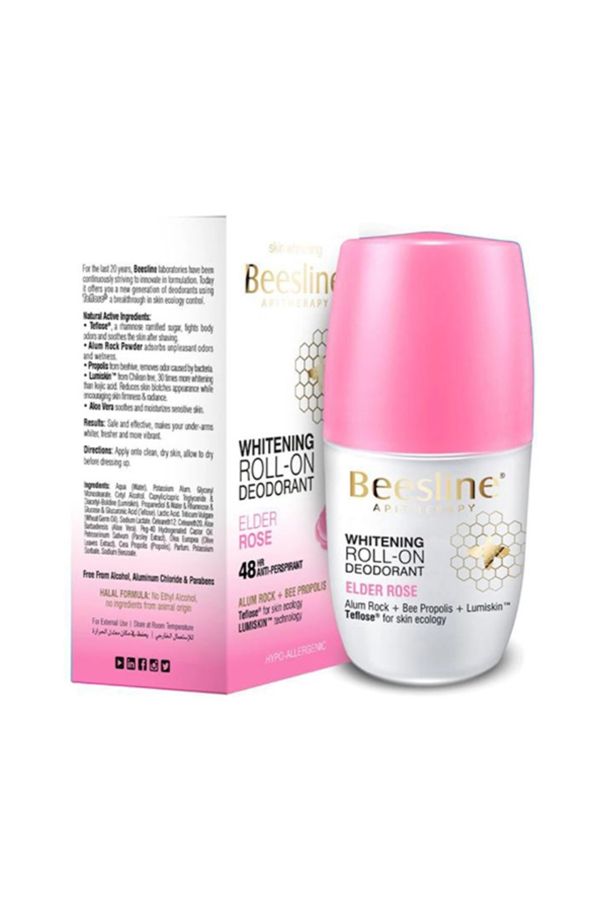 BEESLINE WHITENING DEO ELDER ROSE 50ML