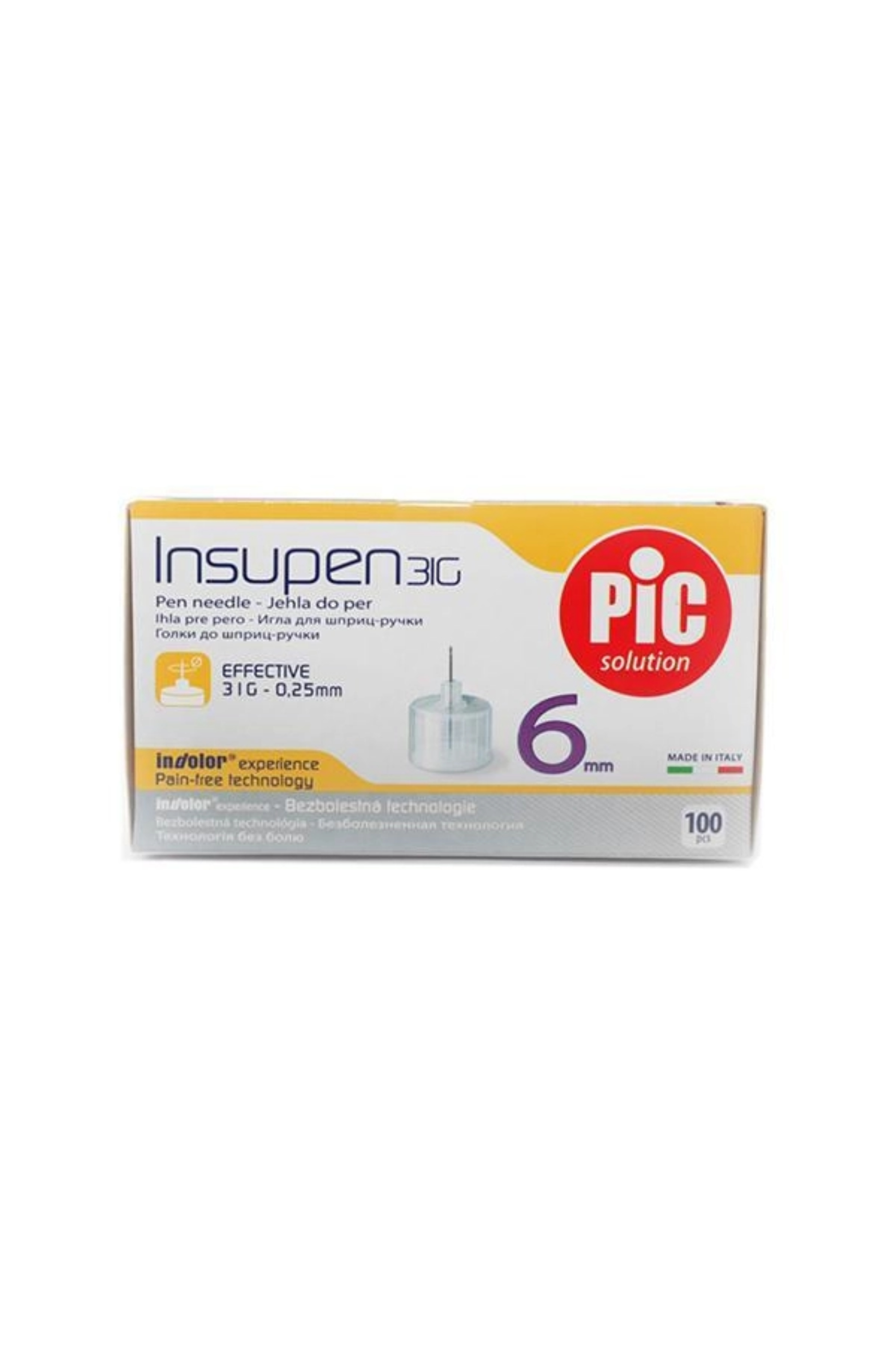 PIC INSUPEN PEN NEEDLES G31 X 6MM 100'S (22989)