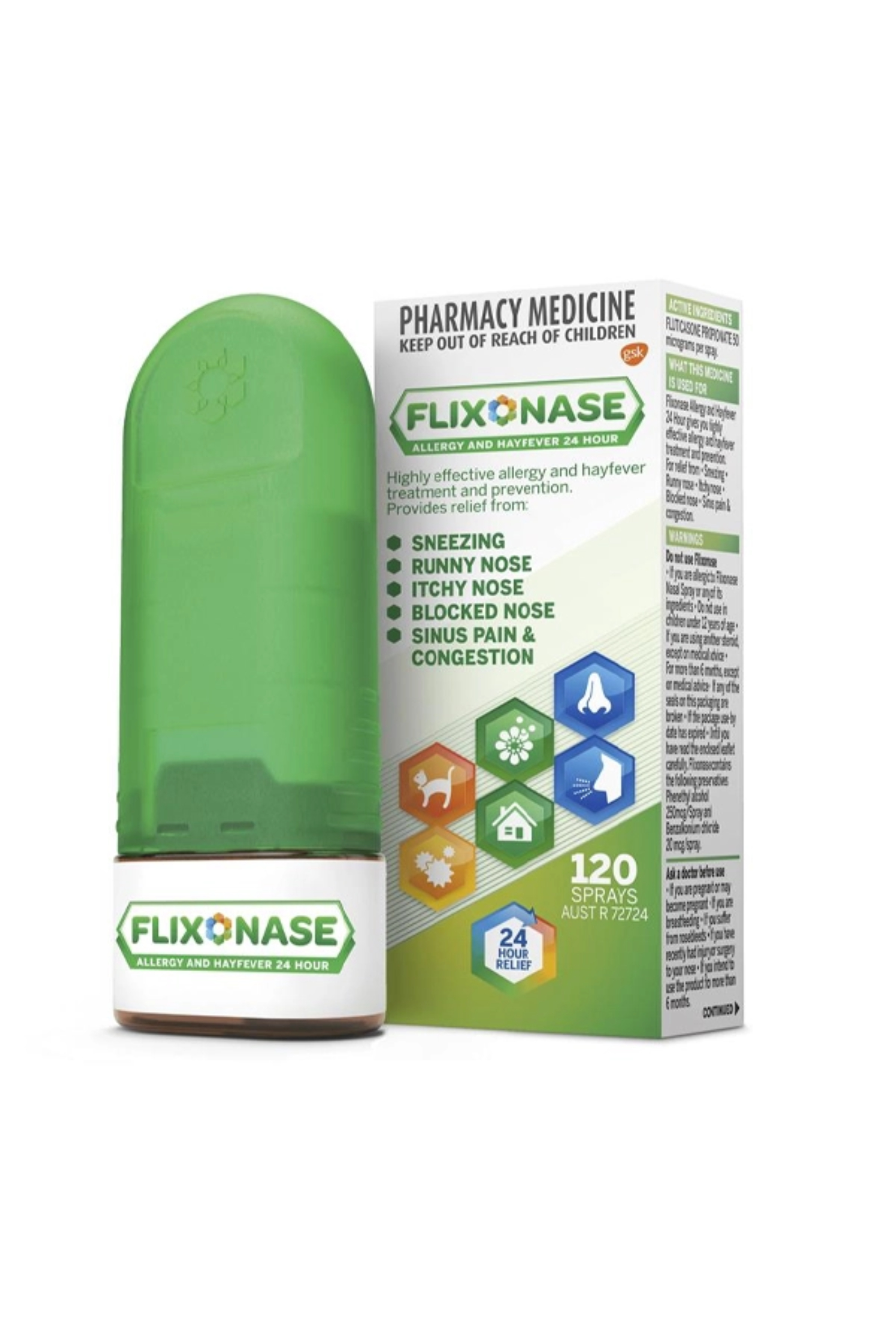 FLIXONASE NASAL SPRAY 120 DOS