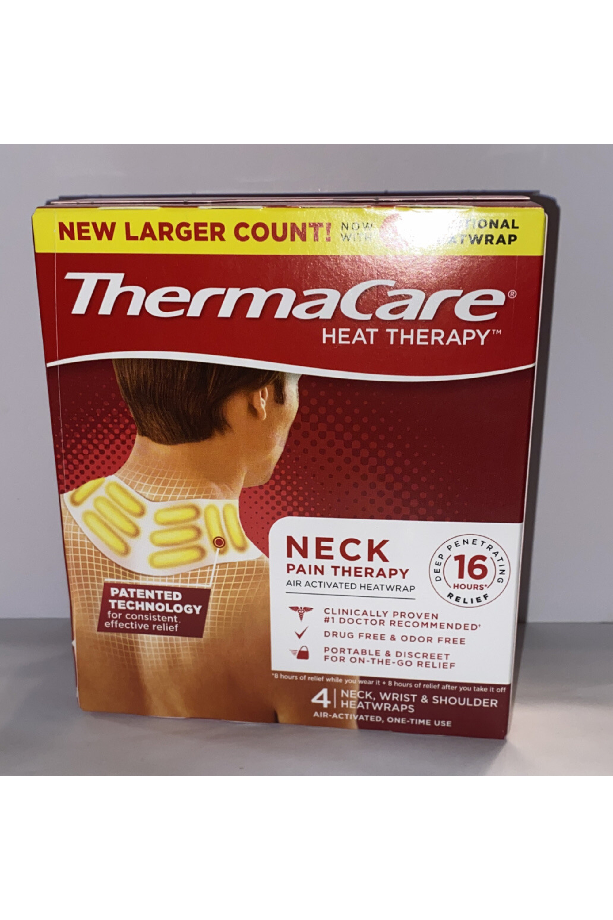 THERMACARE HEAT WRAPS NECK, WRIST AND SHOULDERS 4'S