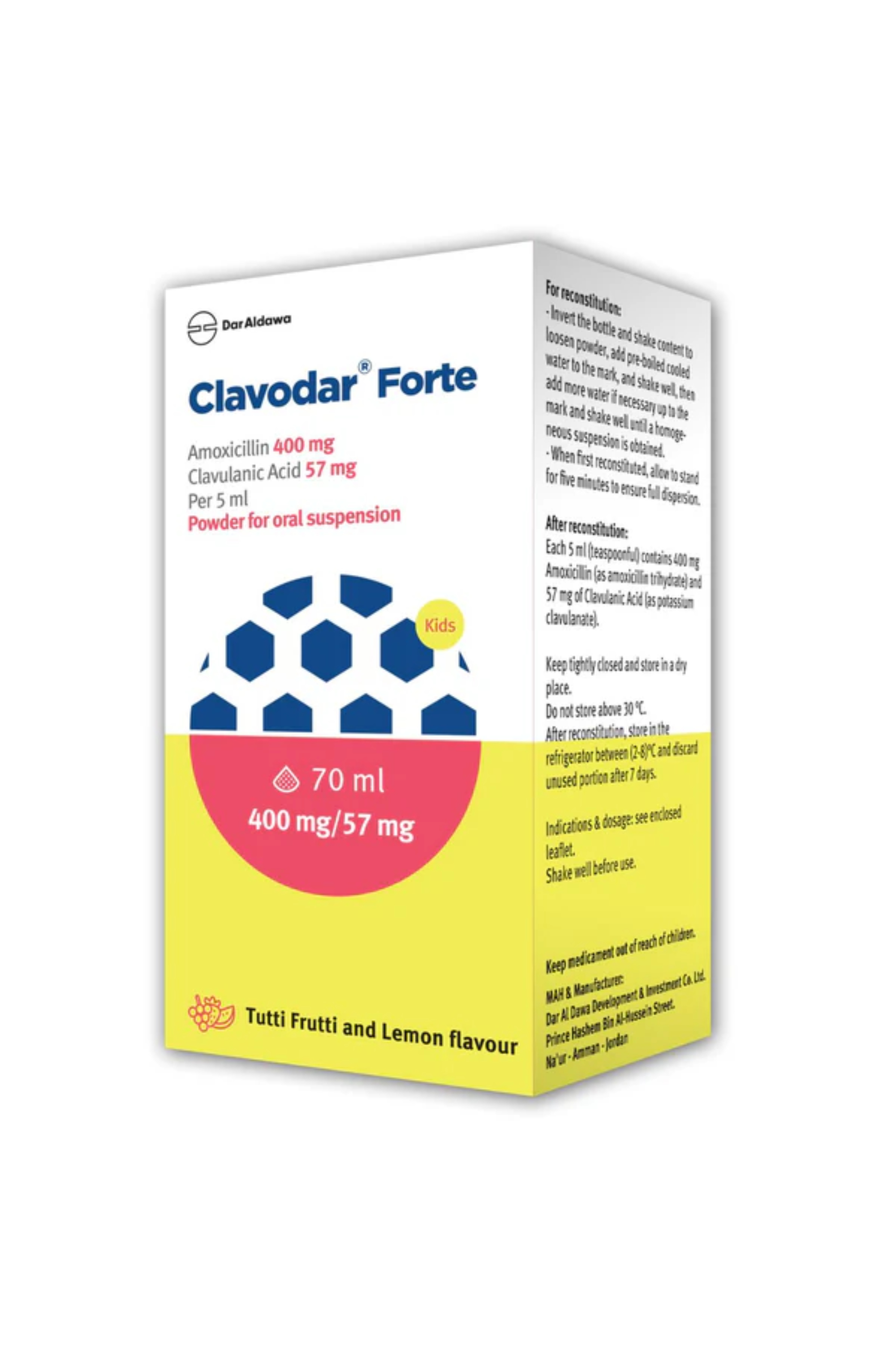 CLAVODAR 400MG/57MG SUSP. 70ML