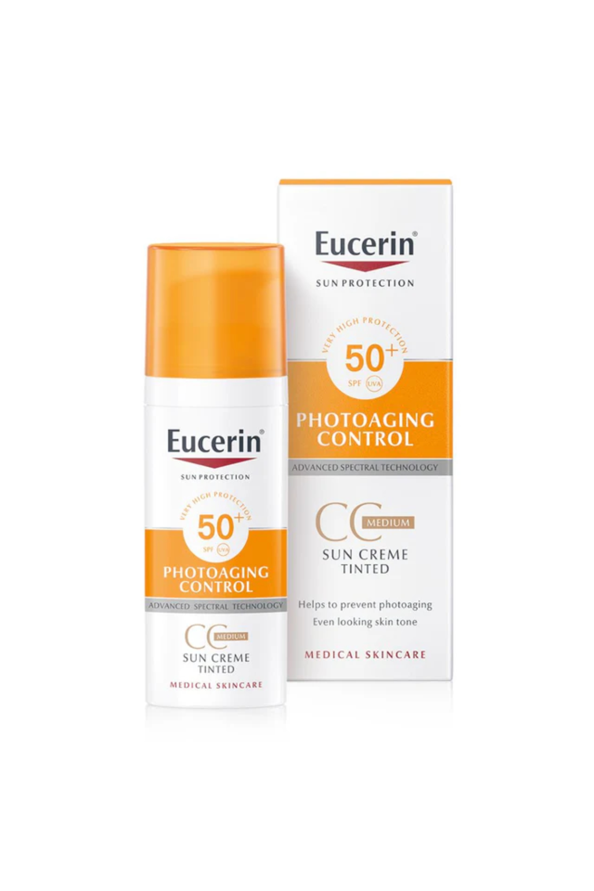 EUCERIN SUN FACE CREAM 50+ TINTED 50ML 