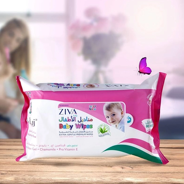ZIVA BABY 72 PREMIUM SENSITIVE WIPES FLOWPACK [FLIP TOP] (ZW003)