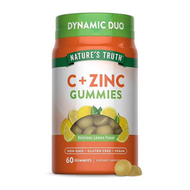 NT C+Zinc Immune Support Gummies-Natural Lemon 60's
