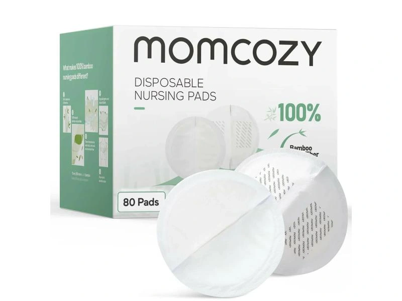 MOMCOZY BAMBOO FIBER DISPOSABLE NURSING PADS 80 COUNT
