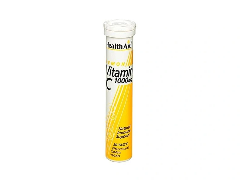Health Aid Vitamin C Eff. 1G  Lemon Tab 20'S