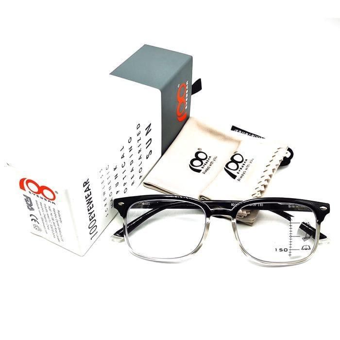 Medical Reading Eye Glasses 100 Eye Wear Black &Clear /+3