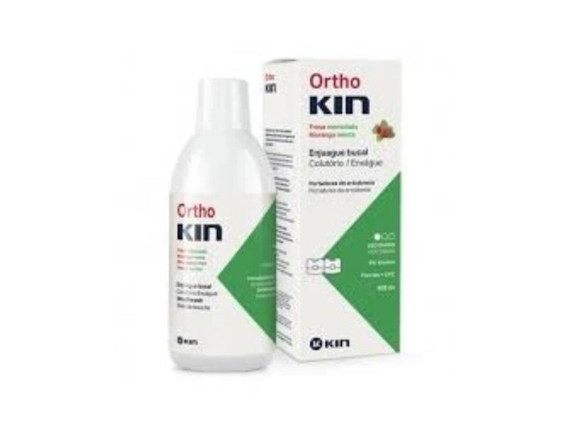 Kin Orthokin Straw/Mint  Mouthwash  500Ml