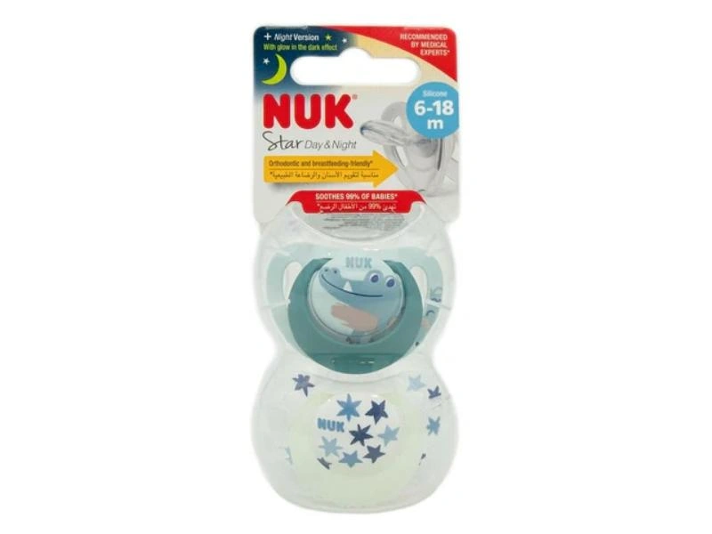 Nuk Pacifier Si Star Day & Night S1 2/Box