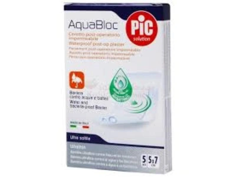 Pic Aquabloc Post-Operation   Sterile Plaster  (5 X 7Cm) X 5 Pcs 