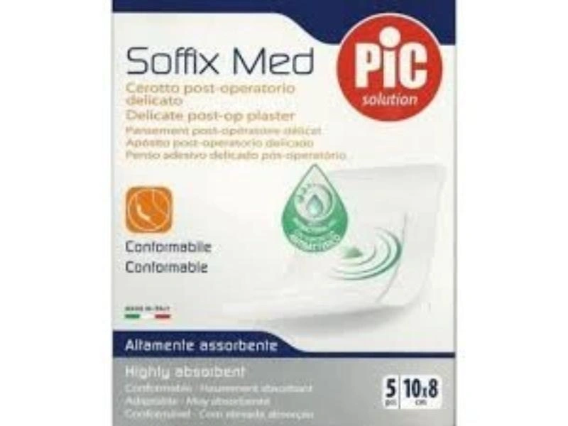 Pic Soffix Med Plasters (10 X 8Cm) Sterile 5 Pcs