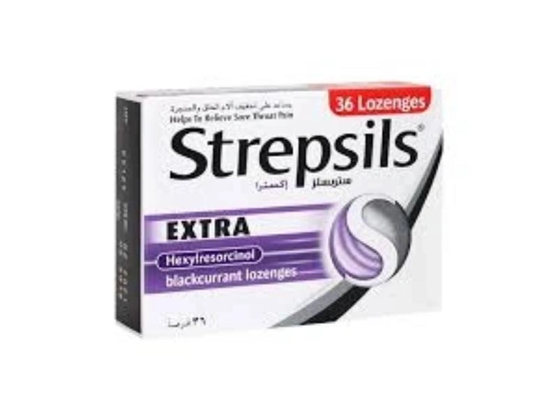 Strepsils Extra Black Currant 36 Lozenges 