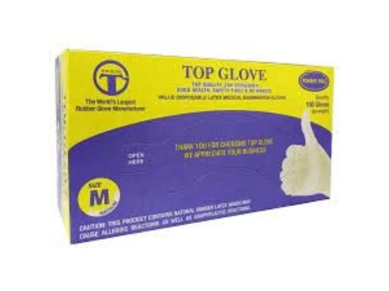 Top Glov-Gloves Latex Pf(M) 100`S